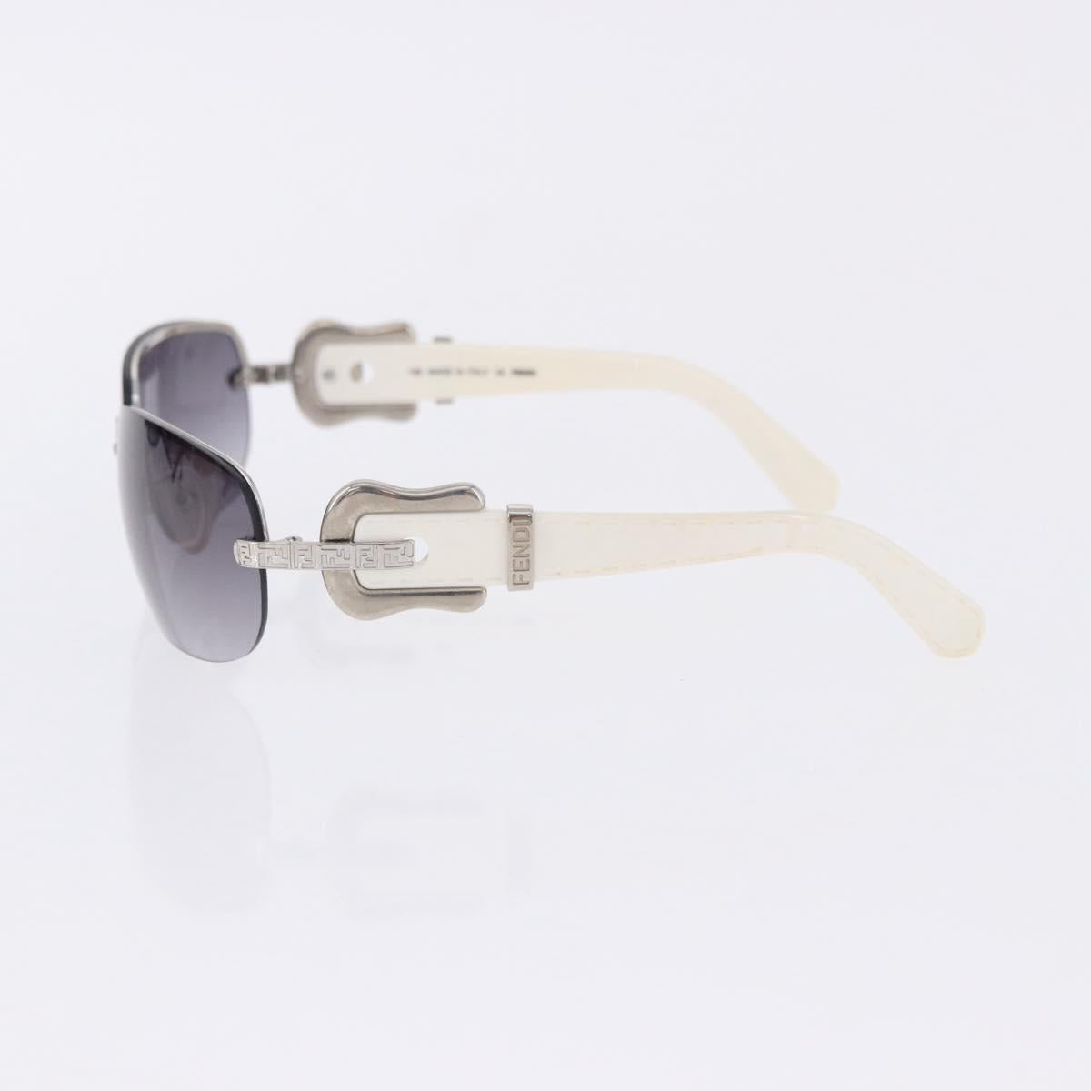 FENDI Sunglasses Plastic Metal 5 Set Black Silver Auth SW2620