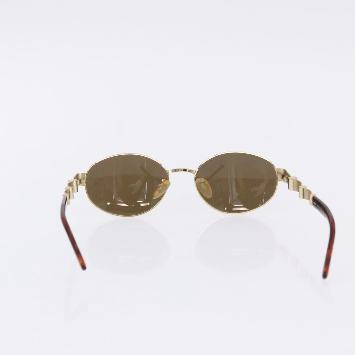 FENDI Sunglasses Plastic Metal 5 Set Black Silver Auth SW2620