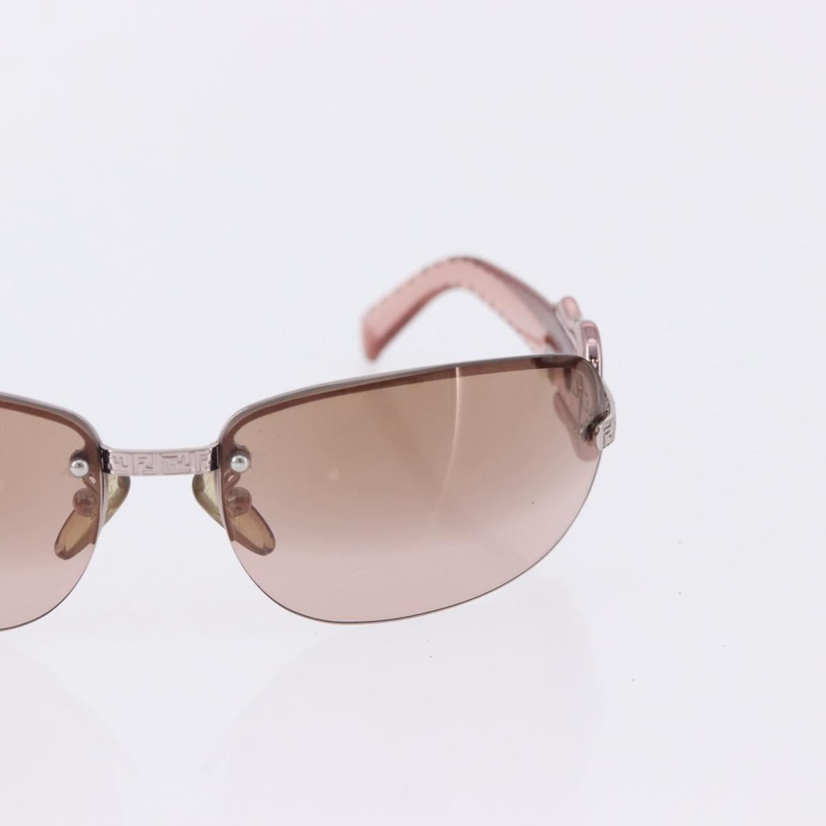 FENDI Sunglasses Plastic Metal 5 Set Black Silver Auth SW2620