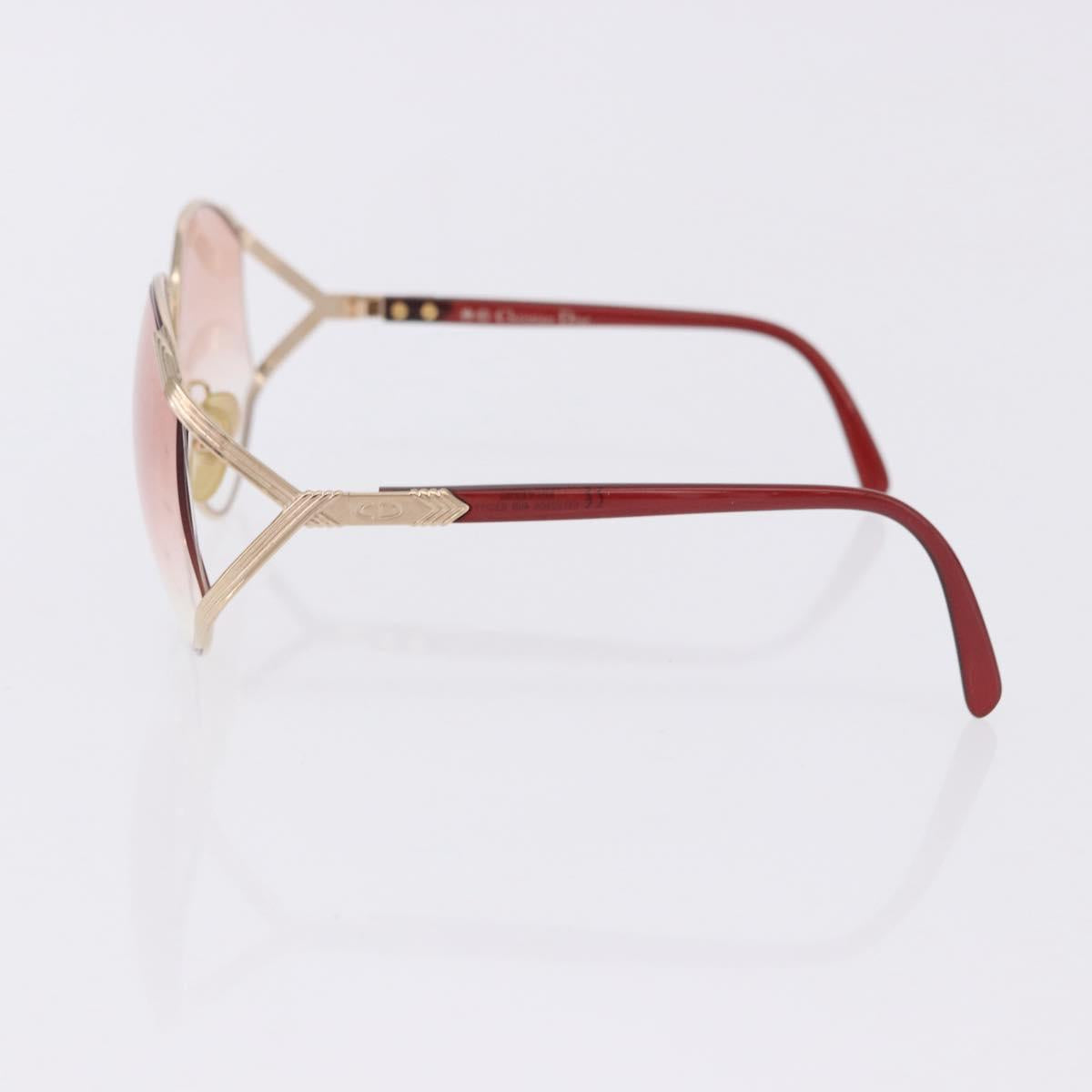 Christian Dior Sunglasses Plastic metal 5 Set Black Gold Auth SW2621