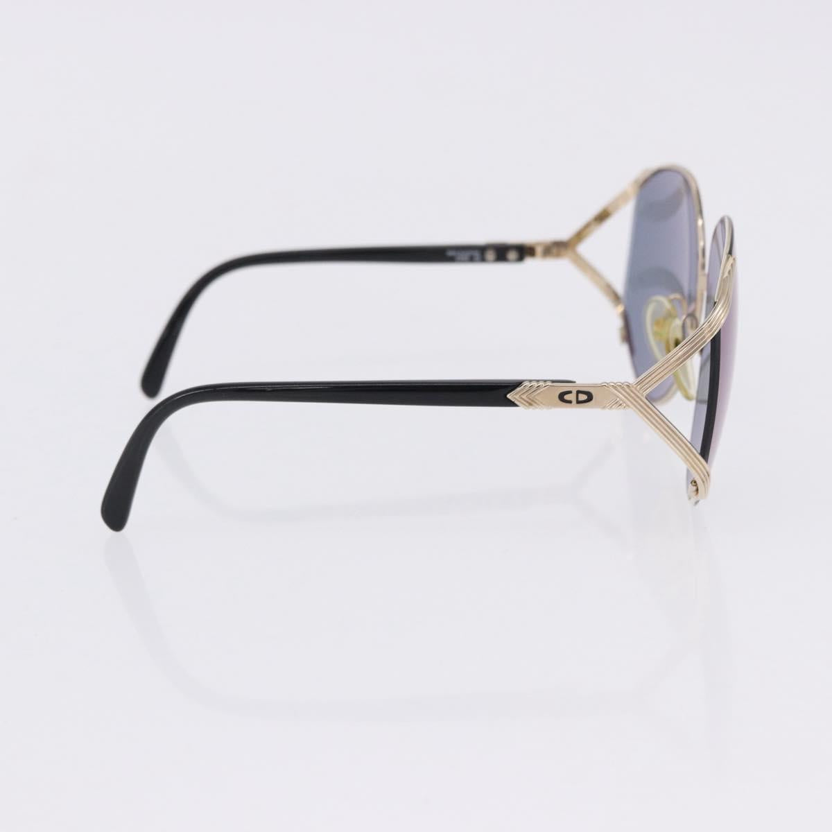 Christian Dior Sunglasses Plastic metal 5 Set Black Gold Auth SW2621