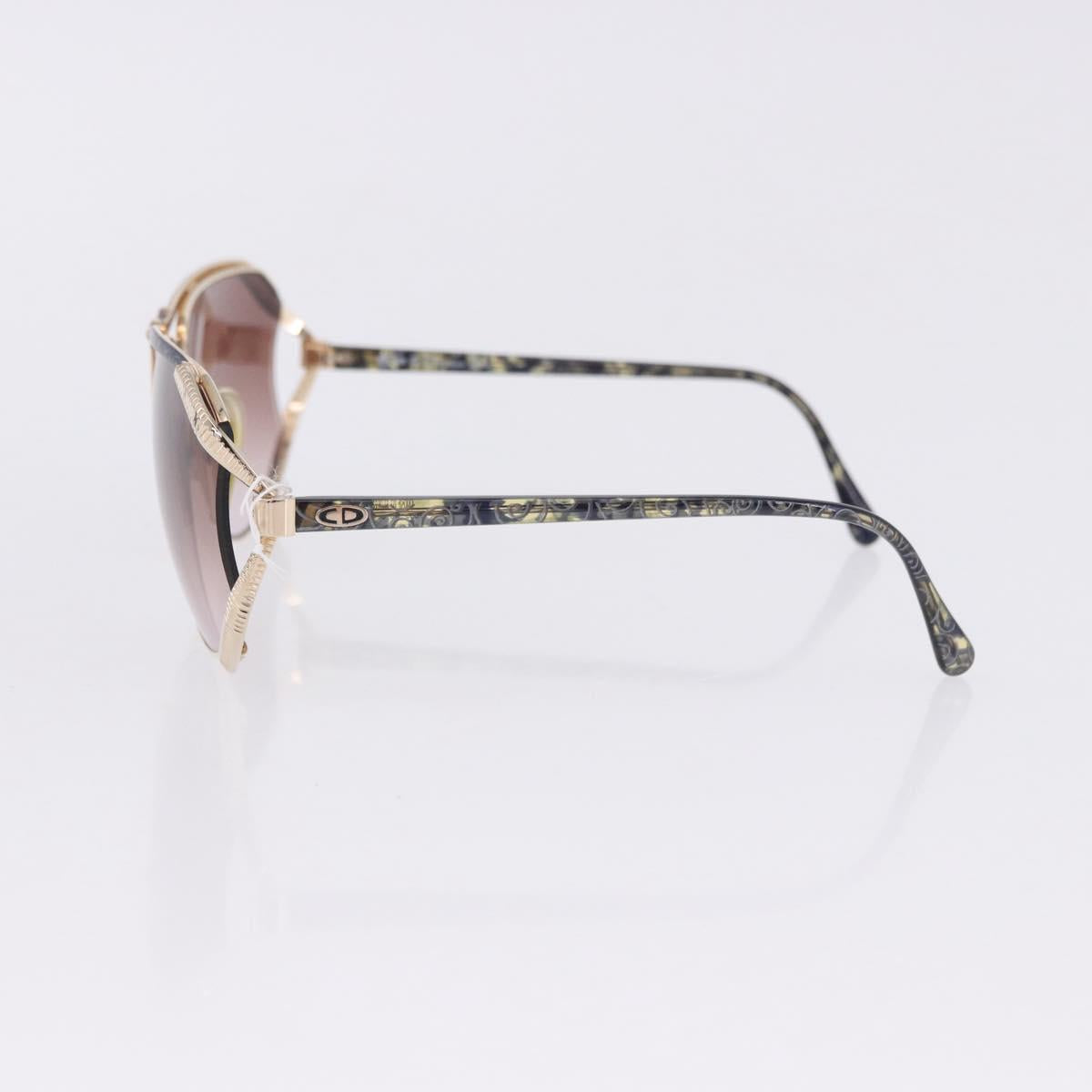 Christian Dior Sunglasses Plastic metal 5 Set Black Gold Auth SW2621