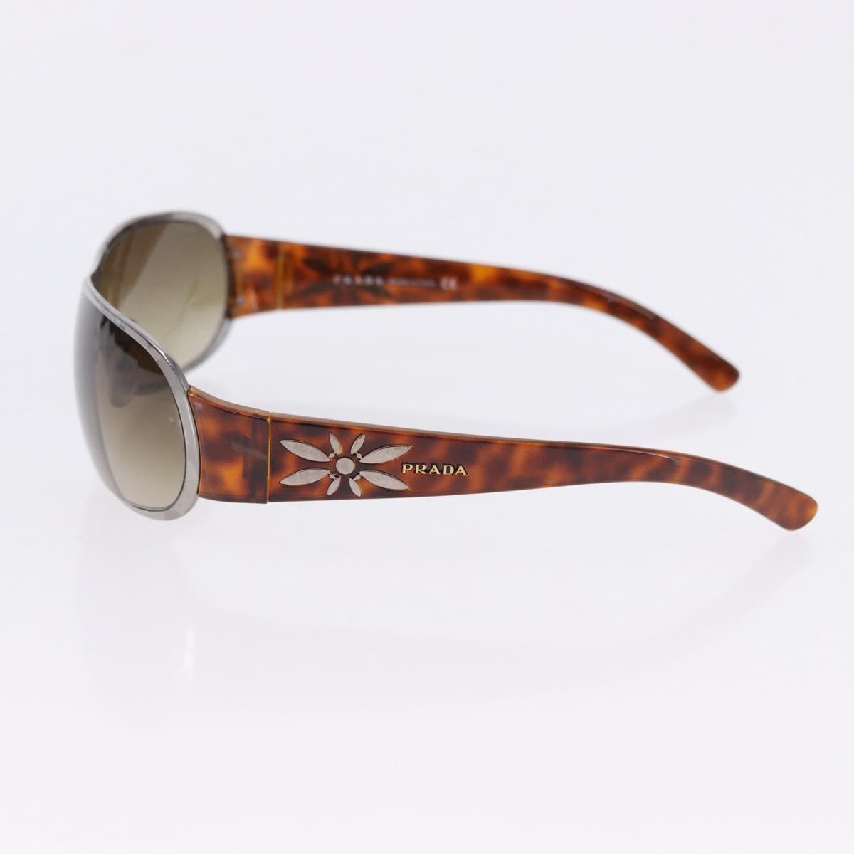 PRADA Sunglasses Plastic Metal 3 Set Black Brown Auth SW2622