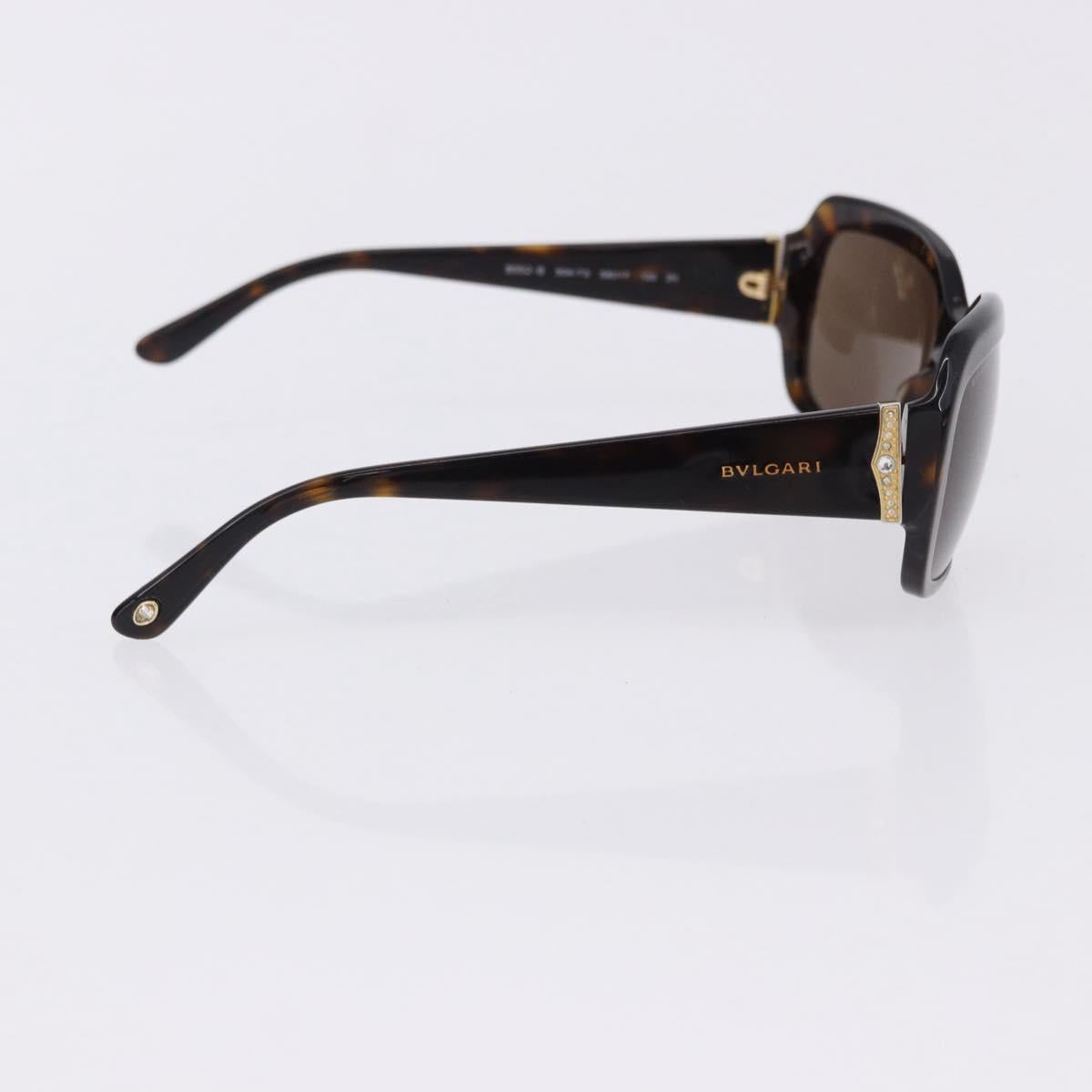 BVLGARI Sunglasses Plastic 3 Set Brown Gold Silver Auth SW2623