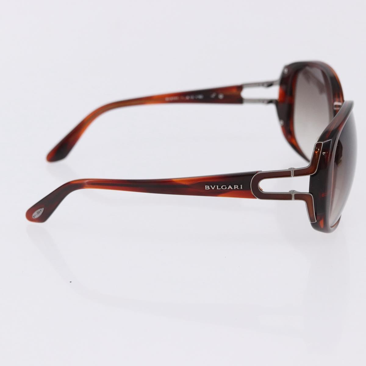 BVLGARI Sunglasses Plastic 3 Set Brown Gold Silver Auth SW2623