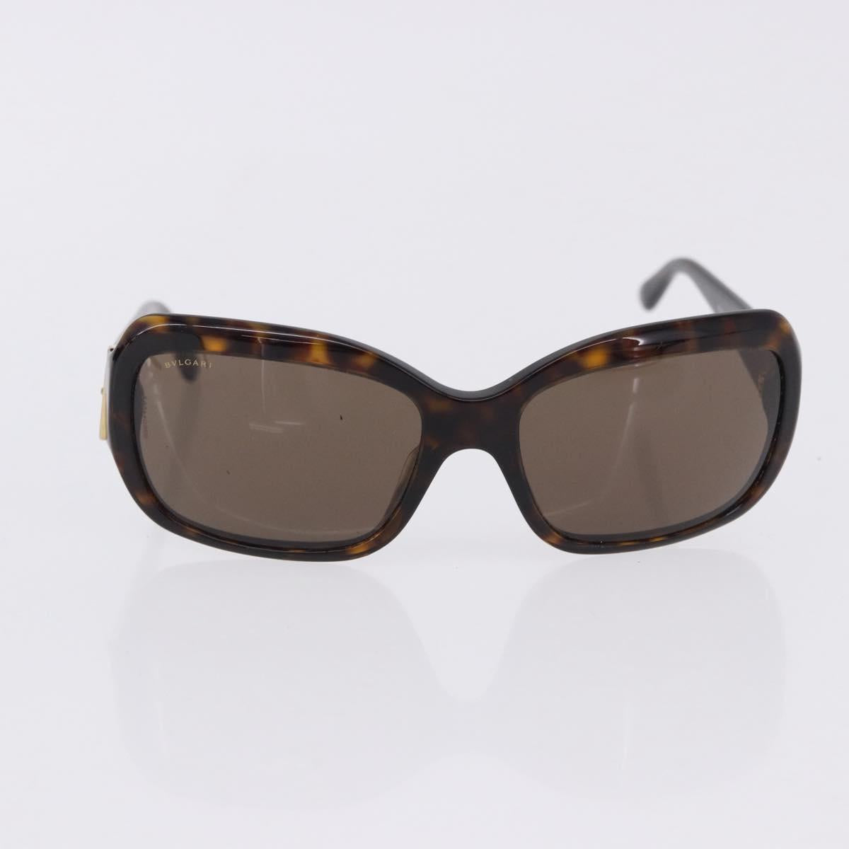 BVLGARI Sunglasses Plastic 3 Set Brown Gold Silver Auth SW2623