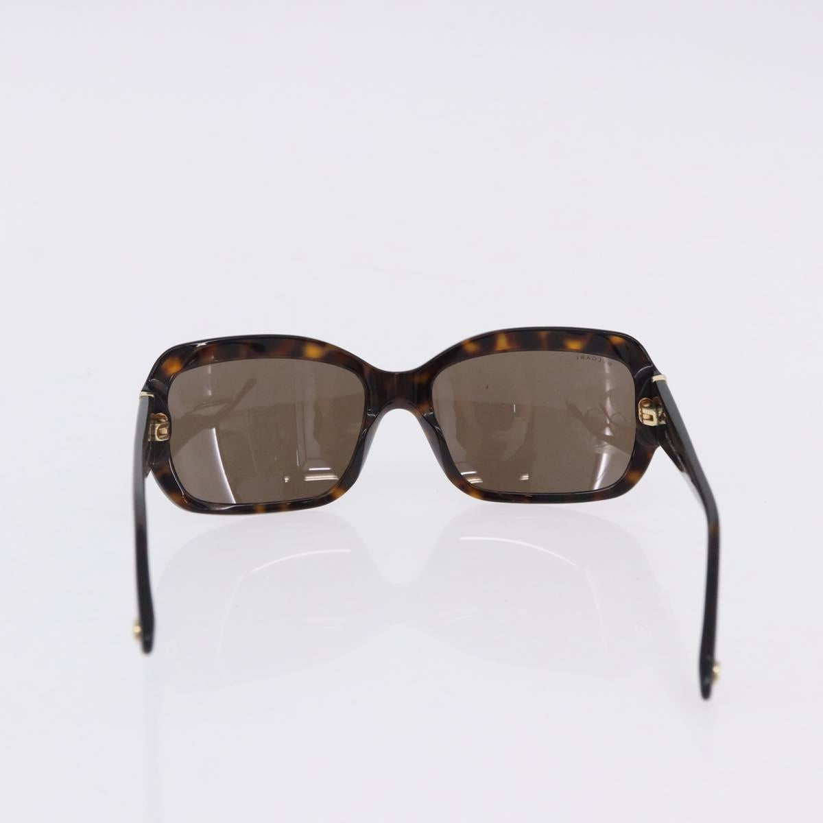 BVLGARI Sunglasses Plastic 3 Set Brown Gold Silver Auth SW2623