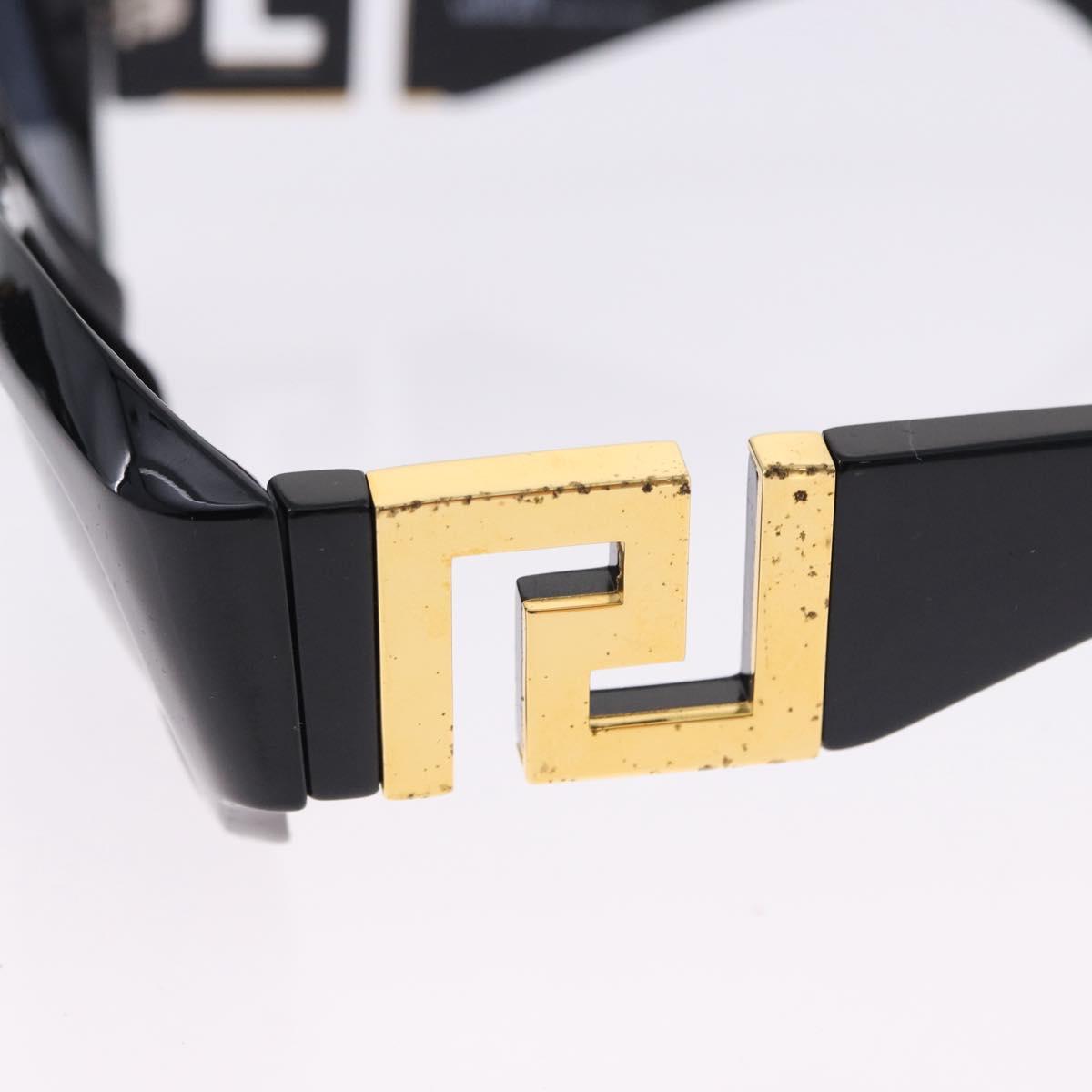 VERSACE Sunglasses Plastic Metal 4 Set Black Gold Auth SW2624