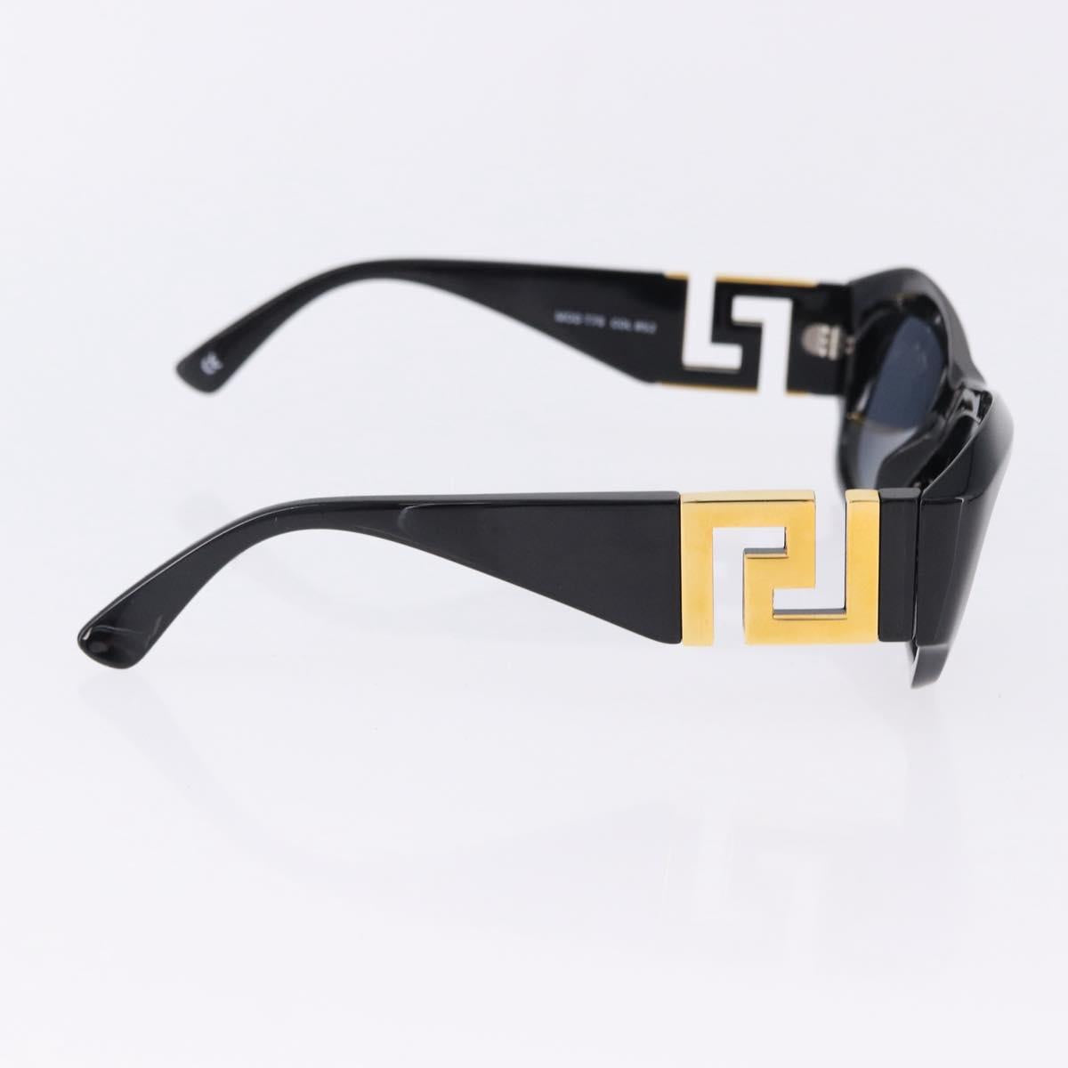 VERSACE Sunglasses Plastic Metal 4 Set Black Gold Auth SW2624