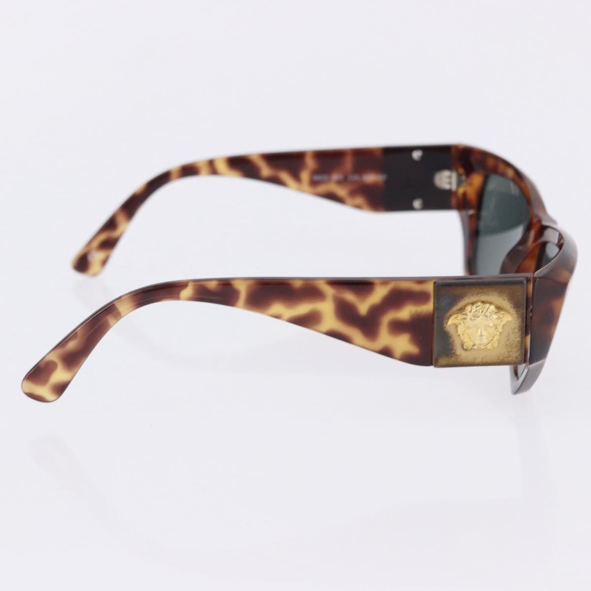 VERSACE Sunglasses Plastic Metal 4 Set Black Gold Auth SW2624