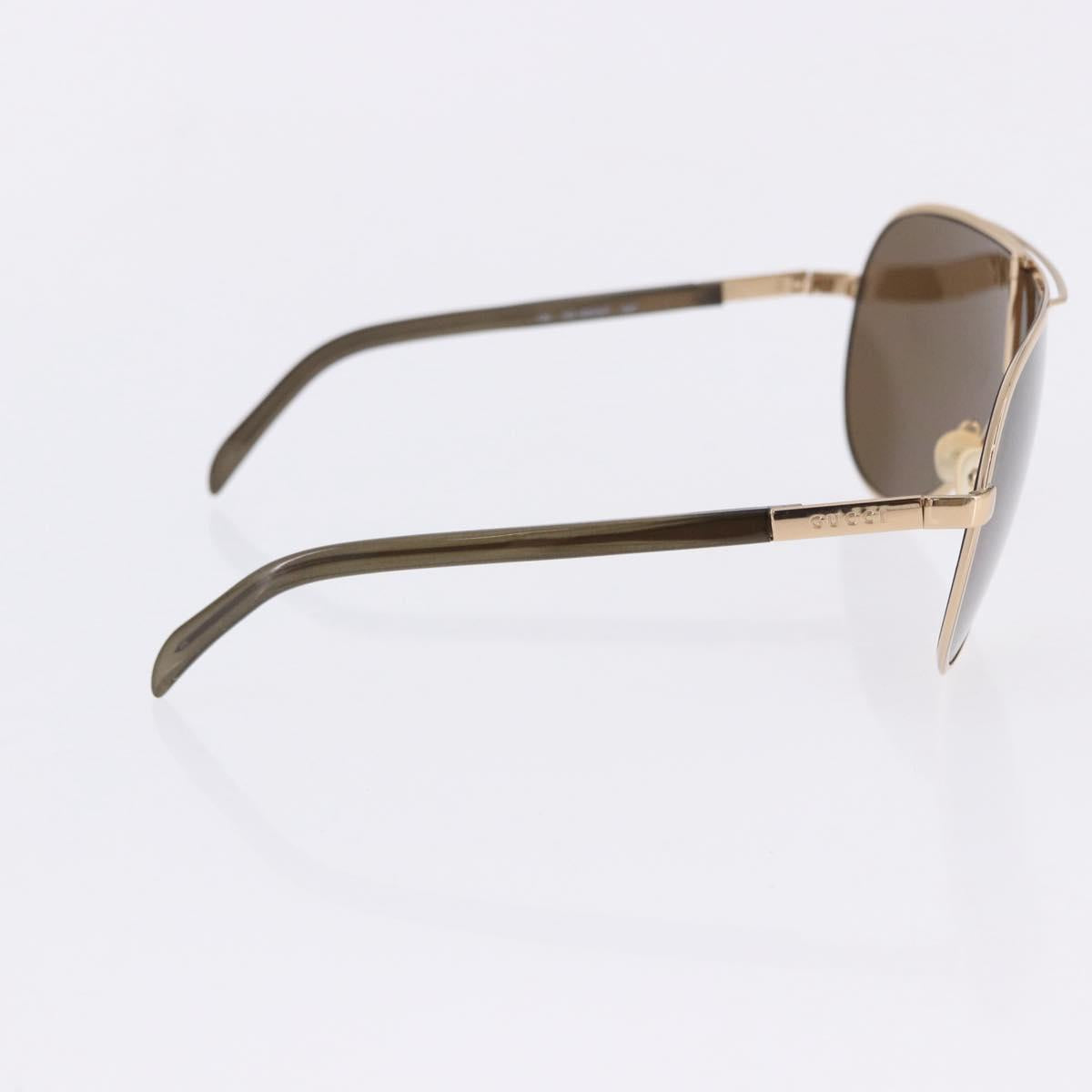 GUCCI Sunglasses Metal Plastic 3 Set Black Gold Green Auth SW2626