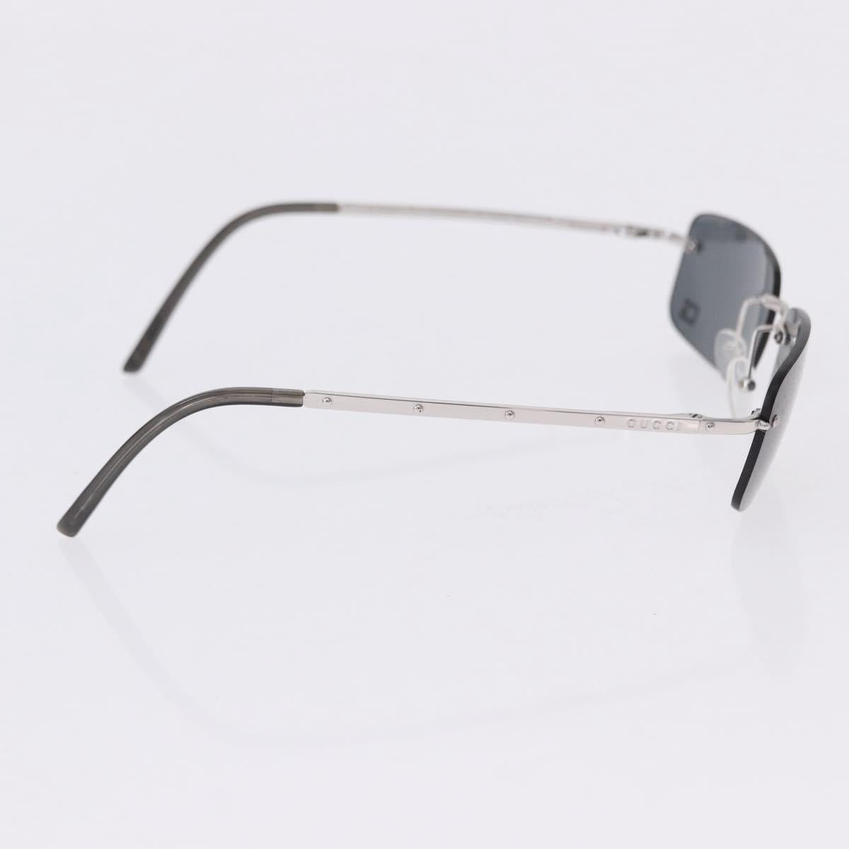GUCCI Sunglasses Metal 3 Set Silver Brown Auth SW2627