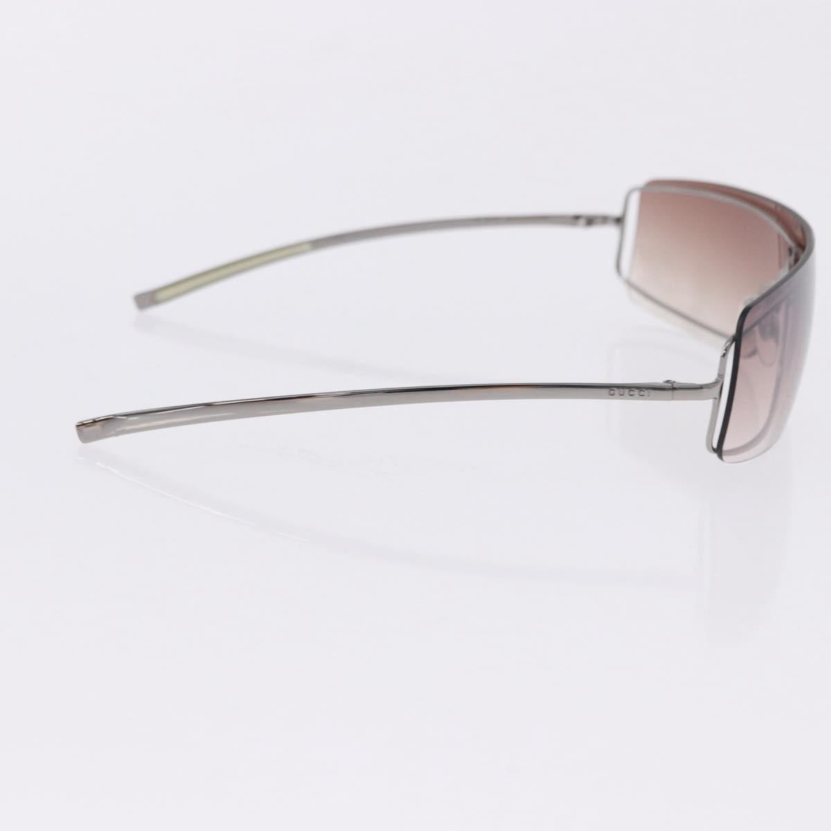GUCCI Sunglasses Metal 3 Set Silver Brown Auth SW2627