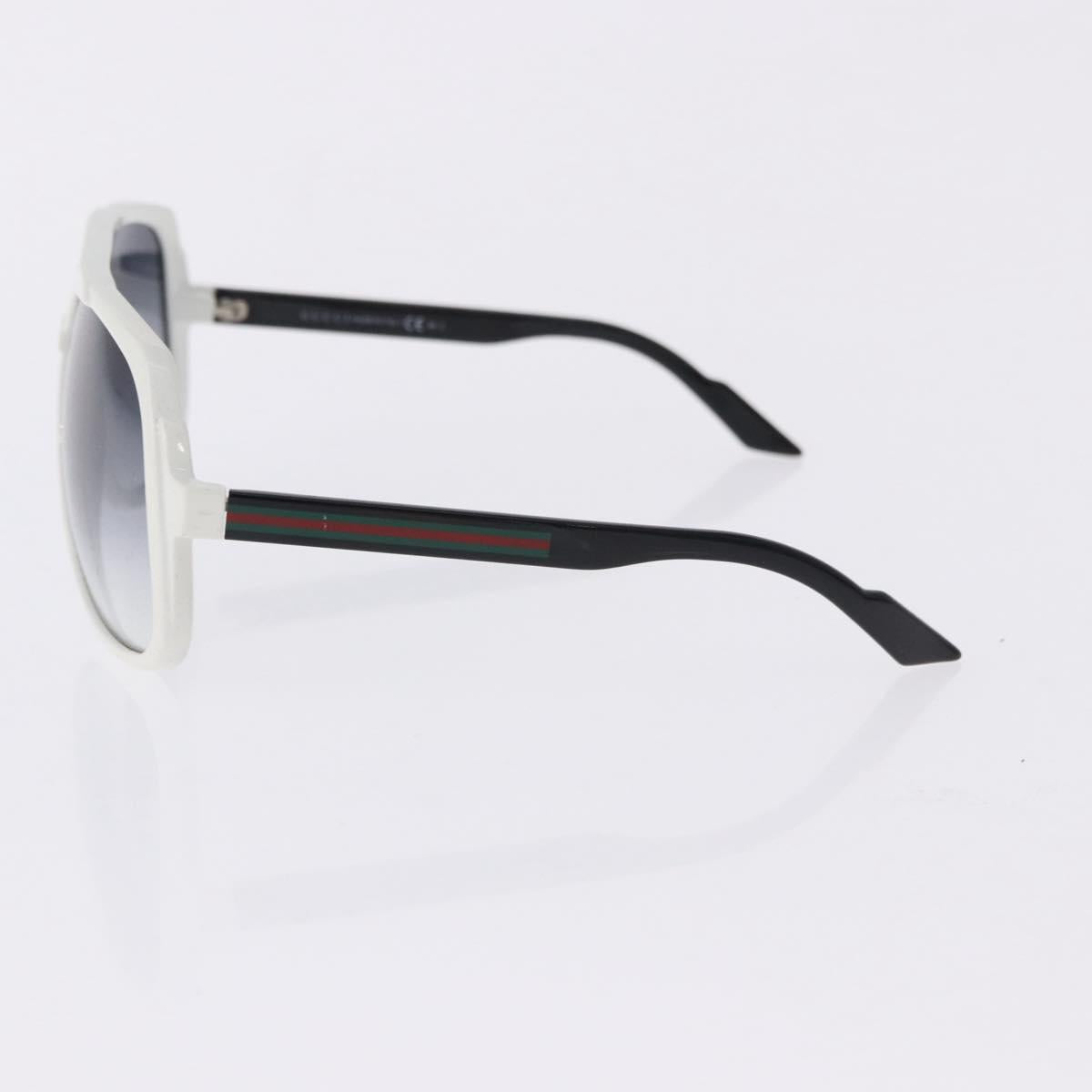 GUCCI Sunglasses Plastic 3 Set White Black Gray Auth SW2629