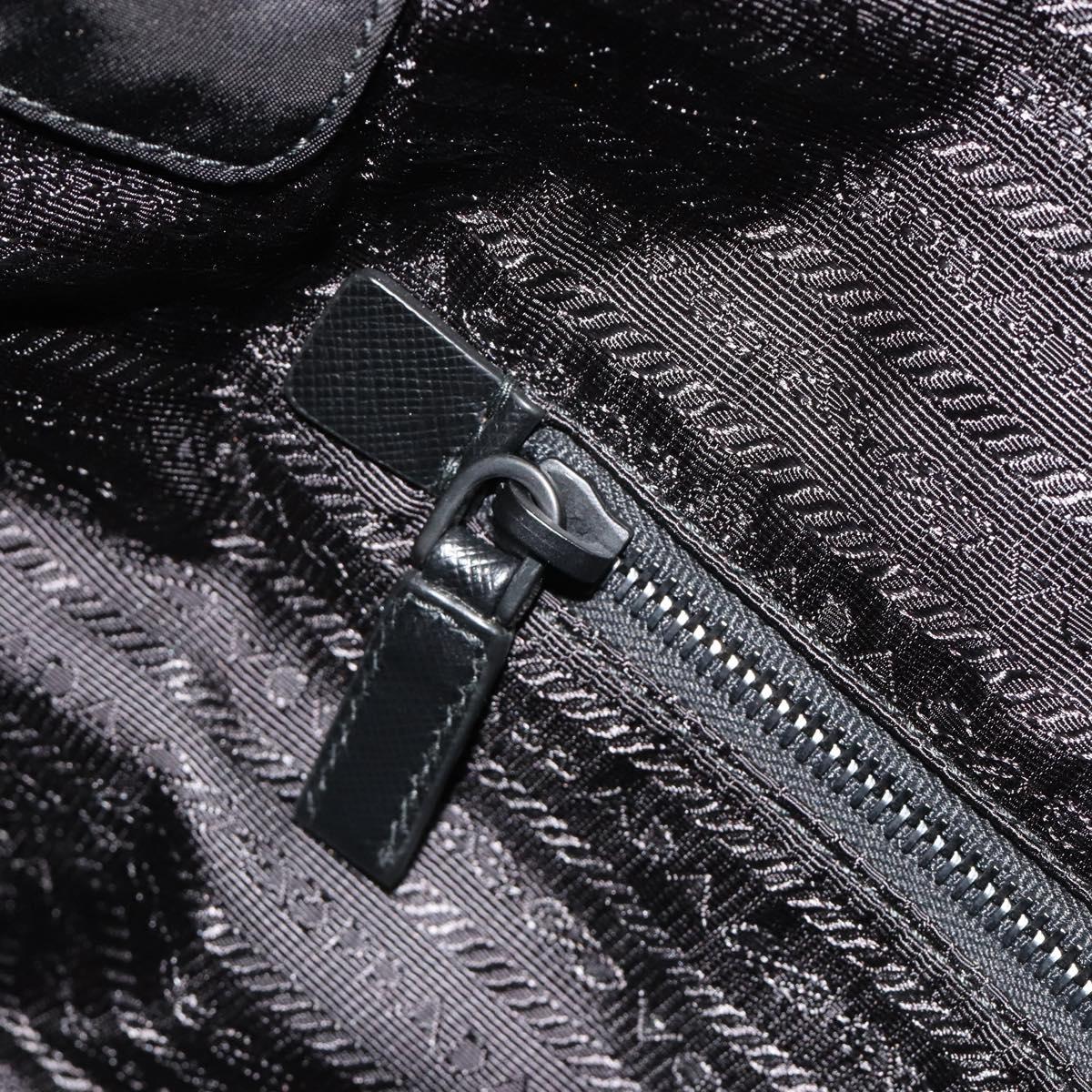 PRADA Robot Tote Bag Nylon Black Silver Auth SW2635M