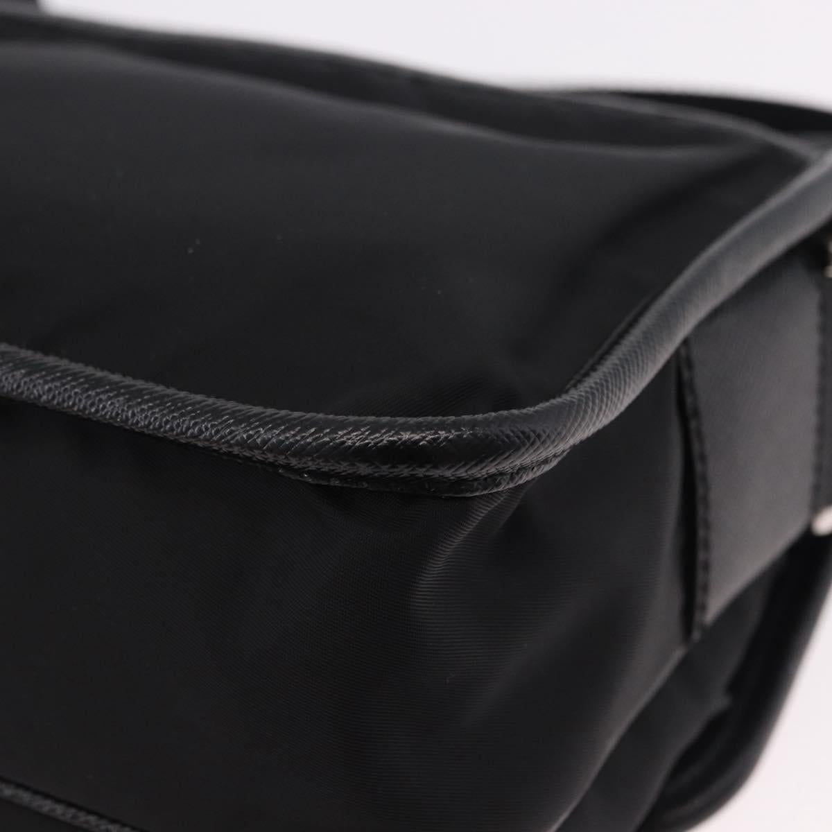 PRADA Shoulder Bag Nylon Black Silver Auth SW2637SAM