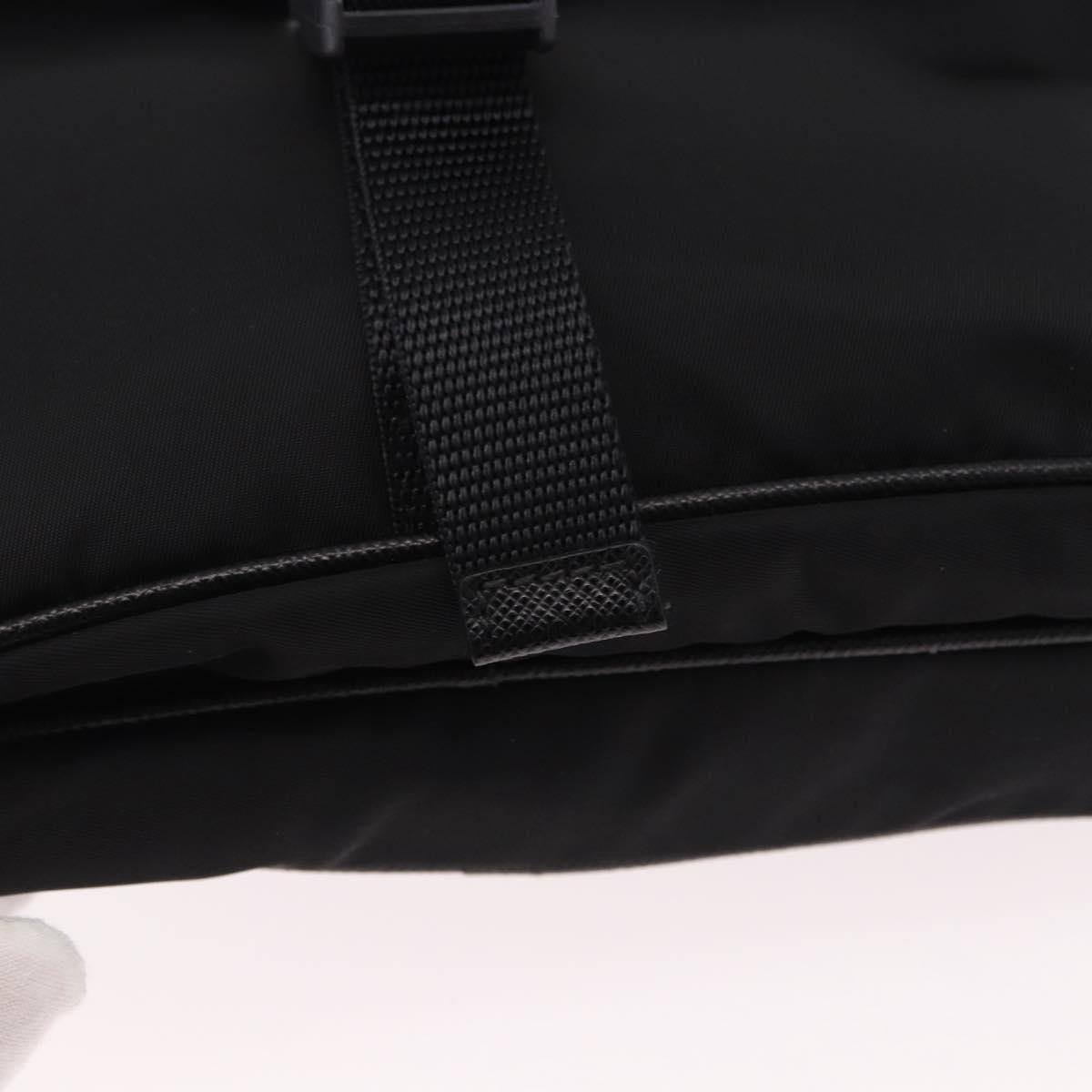 PRADA Shoulder Bag Nylon Black Silver Auth SW2639M