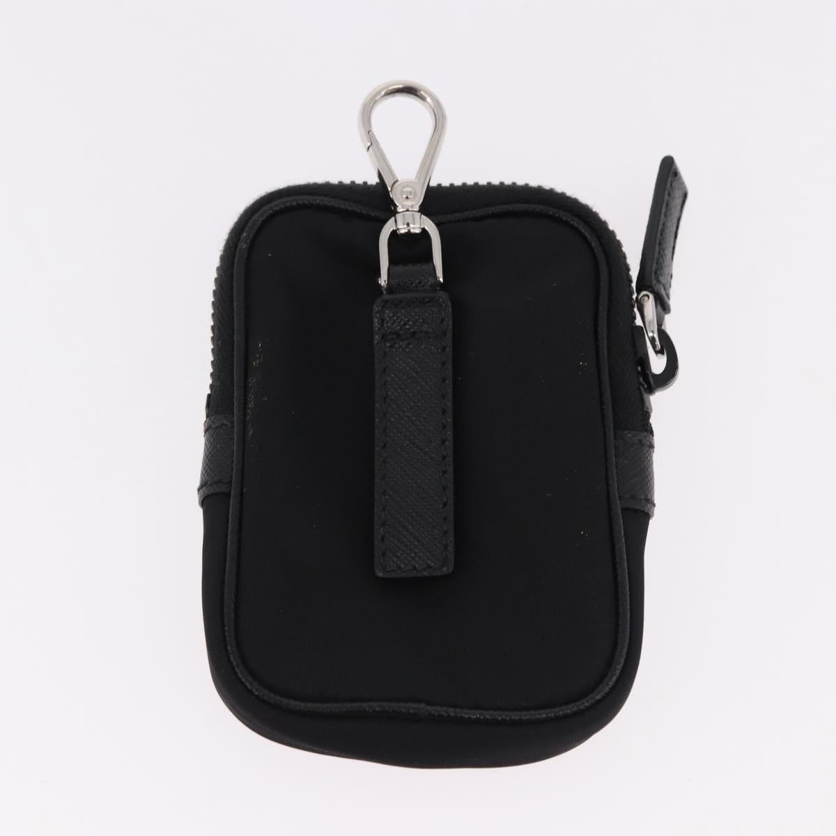 PRADA Shoulder Bag Nylon Black Silver Auth SW2639M