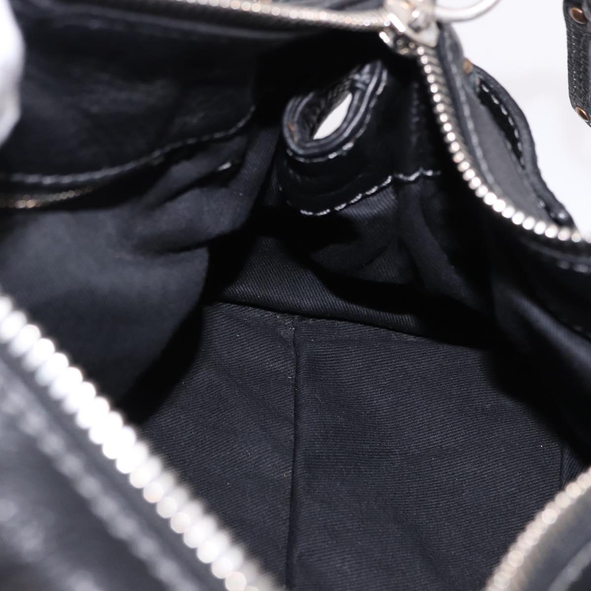 Chloe Paddington Hand Bag Leather Black Gold Auth SW2641M