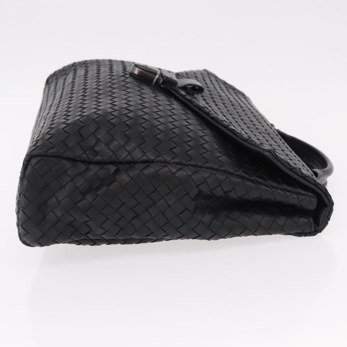 BOTTEGA VENETA INTRECCIATO Briefcase Leather Black 113095 Auth SW2642V