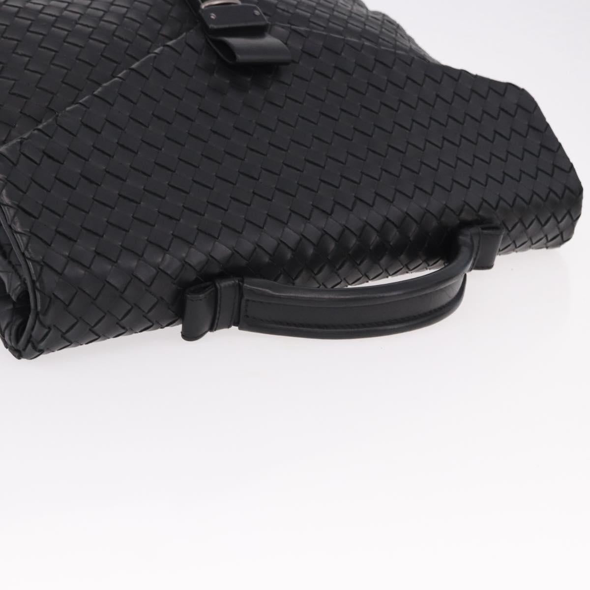 BOTTEGA VENETA INTRECCIATO Briefcase Leather Black 113095 Auth SW2642V