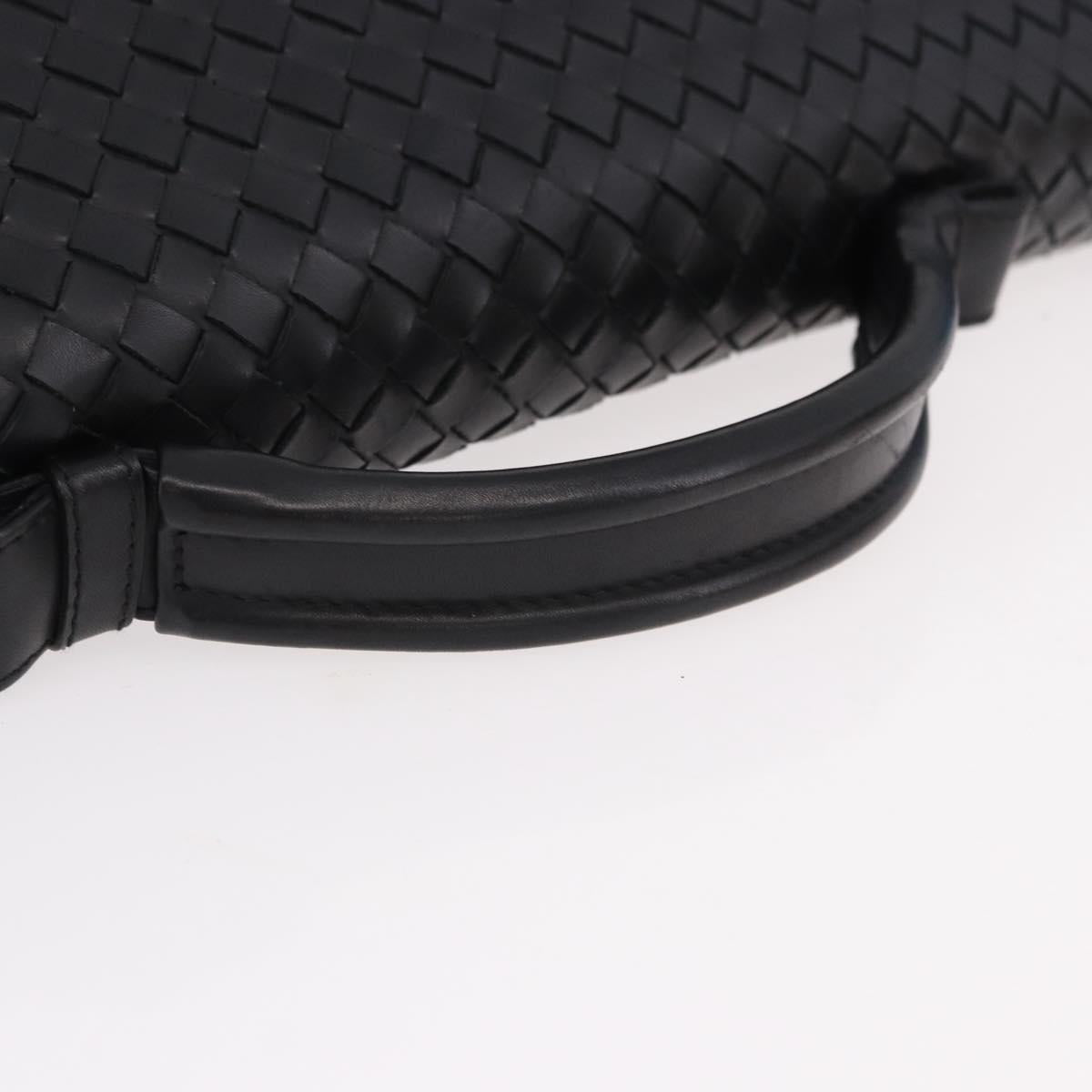 BOTTEGA VENETA INTRECCIATO Briefcase Leather Black 113095 Auth SW2642V