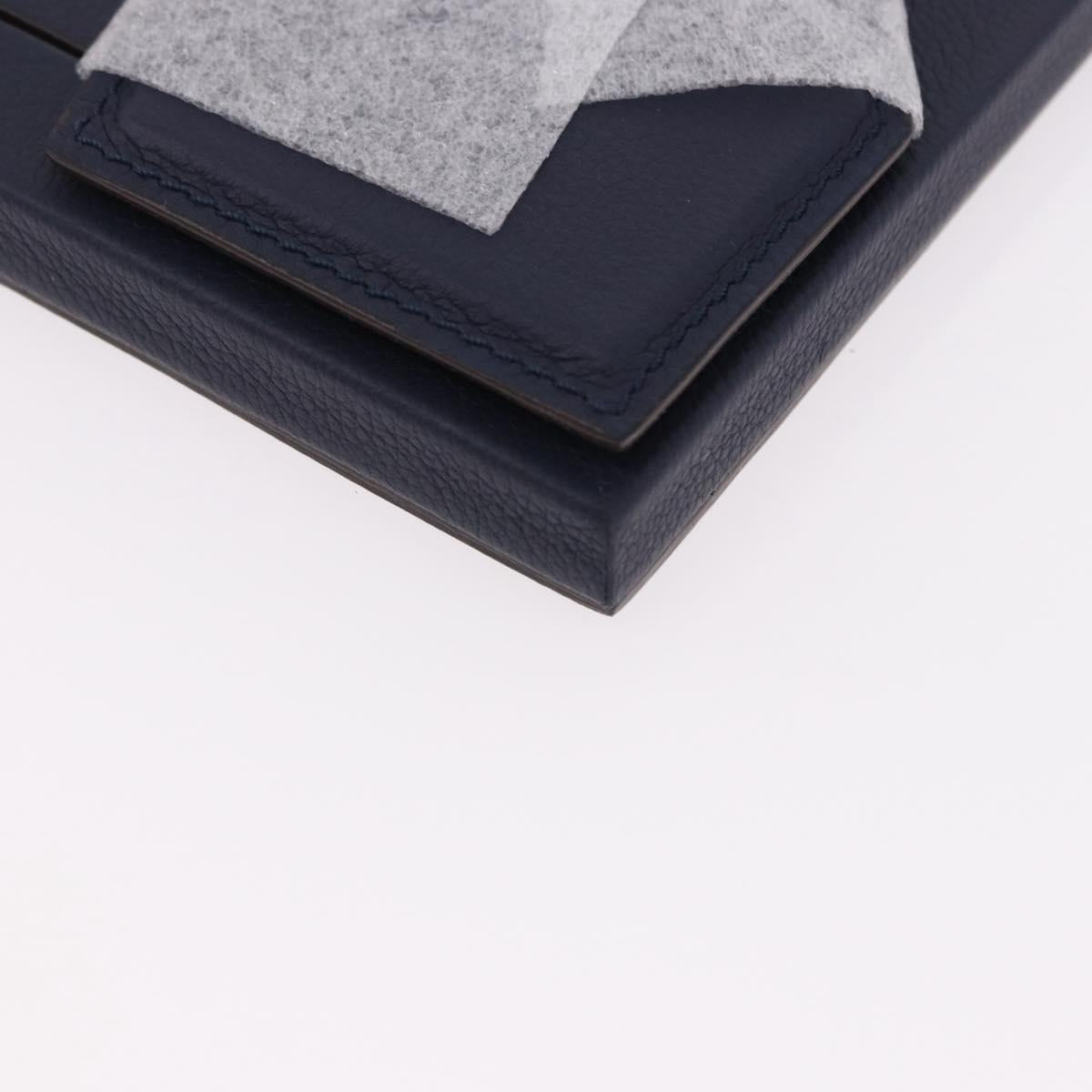 LOUIS VUITTON Cardul Photo Henri MM Photo Frame Leather Navy R98155 Auth SW2644M