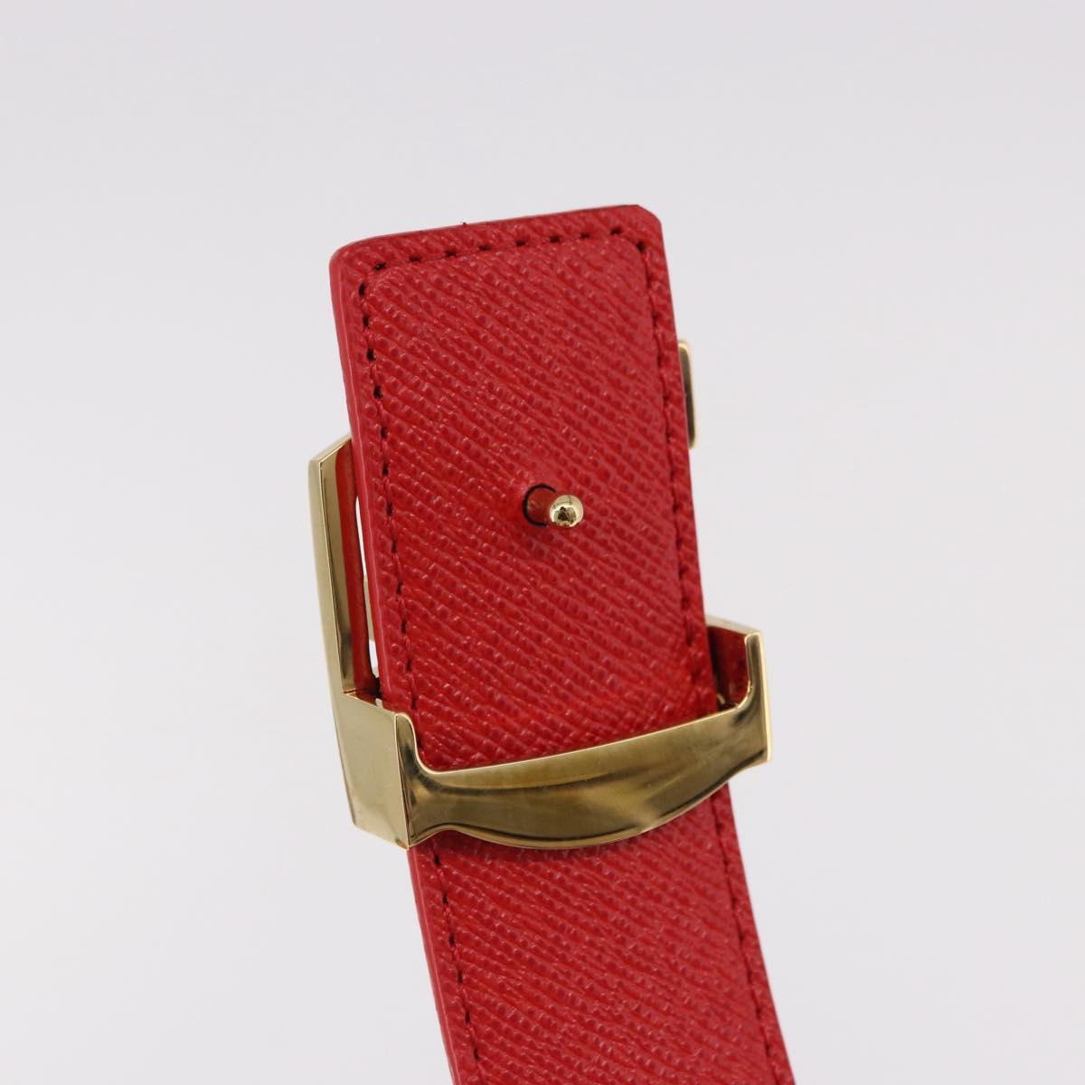 LOUIS VUITTON Monogram Ceinture LV Initials Belt Red LV Auth SW2645M