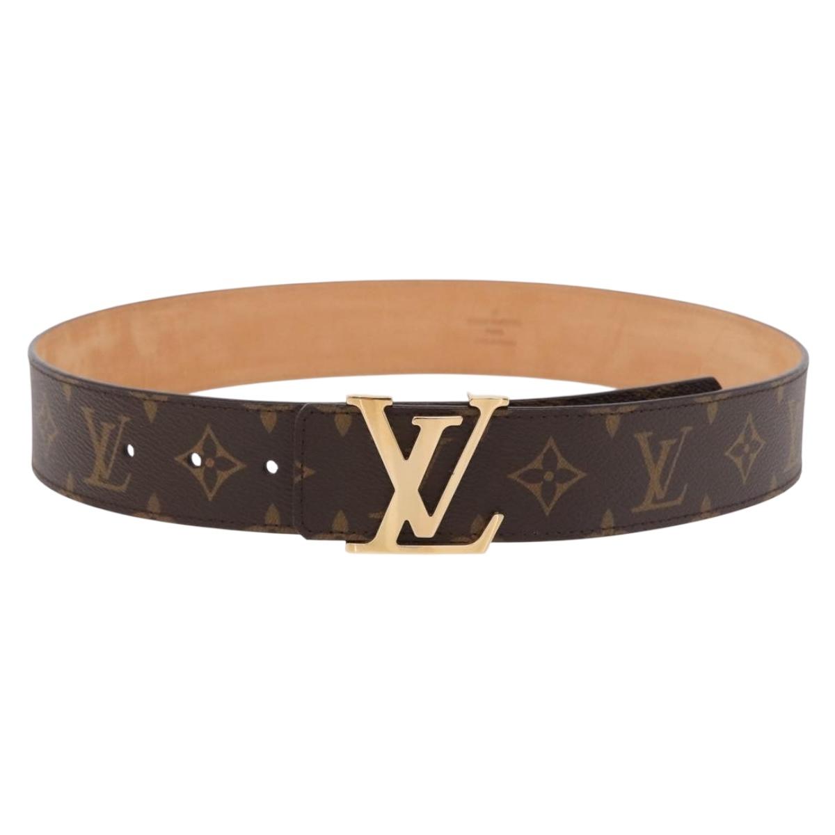 LOUIS VUITTON Monogram Ceinture LV Initials Belt LV Auth SW2646M