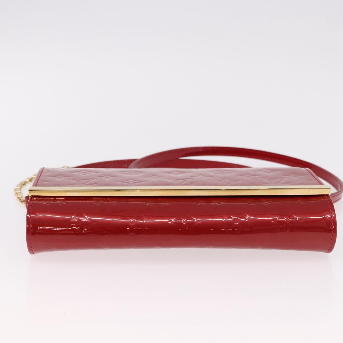 LOUIS VUITTON Monogram Vernis Clutch Ana Pomme D'amour M90095 LV Auth SW2650M