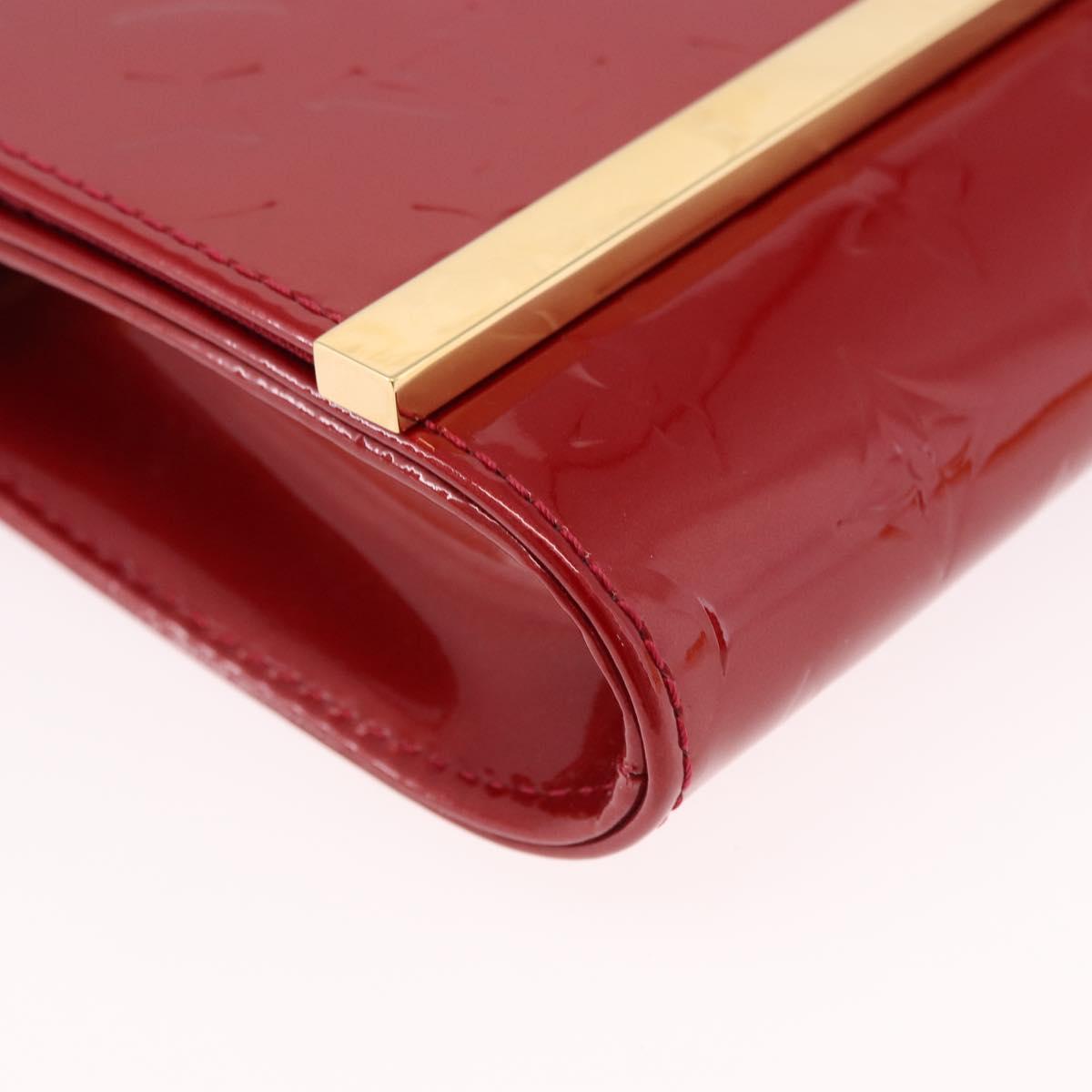LOUIS VUITTON Monogram Vernis Clutch Ana Pomme D'amour M90095 LV Auth SW2650M