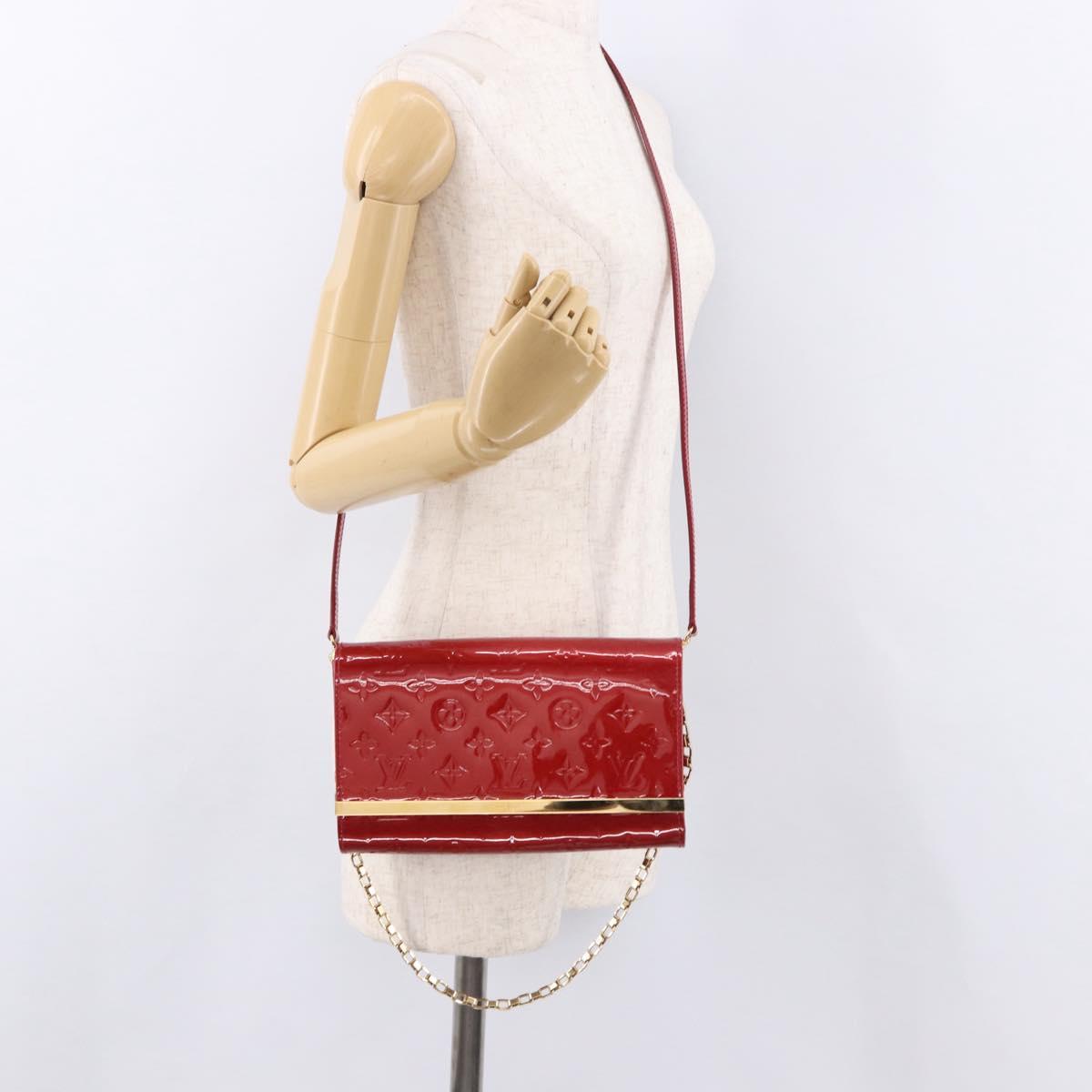 LOUIS VUITTON Monogram Vernis Clutch Ana Pomme D'amour M90095 LV Auth SW2650M