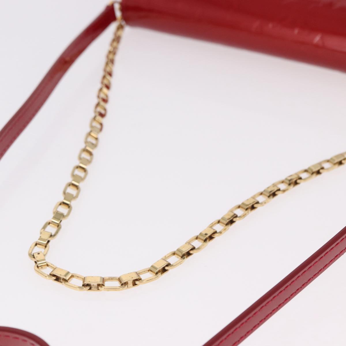 LOUIS VUITTON Monogram Vernis Clutch Ana Pomme D'amour M90095 LV Auth SW2650M