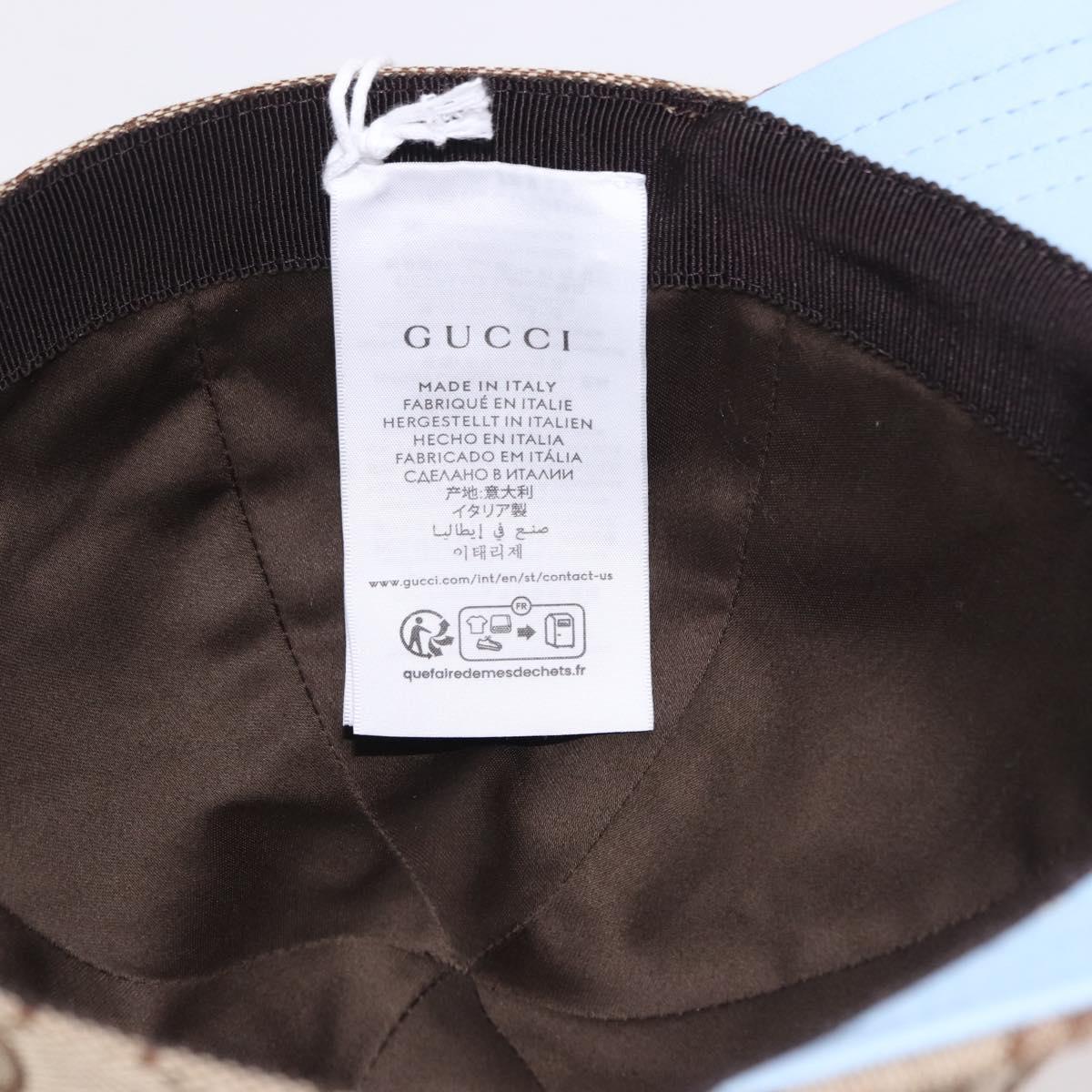 GUCCI GG Canvas Yuko Higuchi Baseball Cap Beige Light Blue Auth SW2658SM