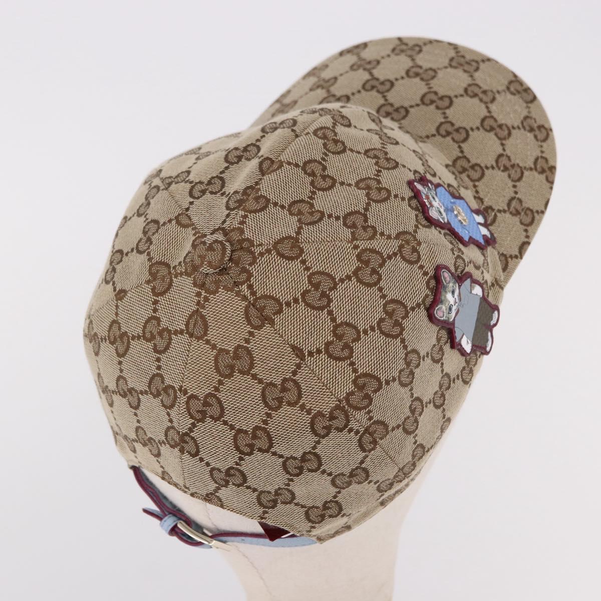 GUCCI GG Canvas Yuko Higuchi Baseball Cap Beige Light Blue Auth SW2658SM