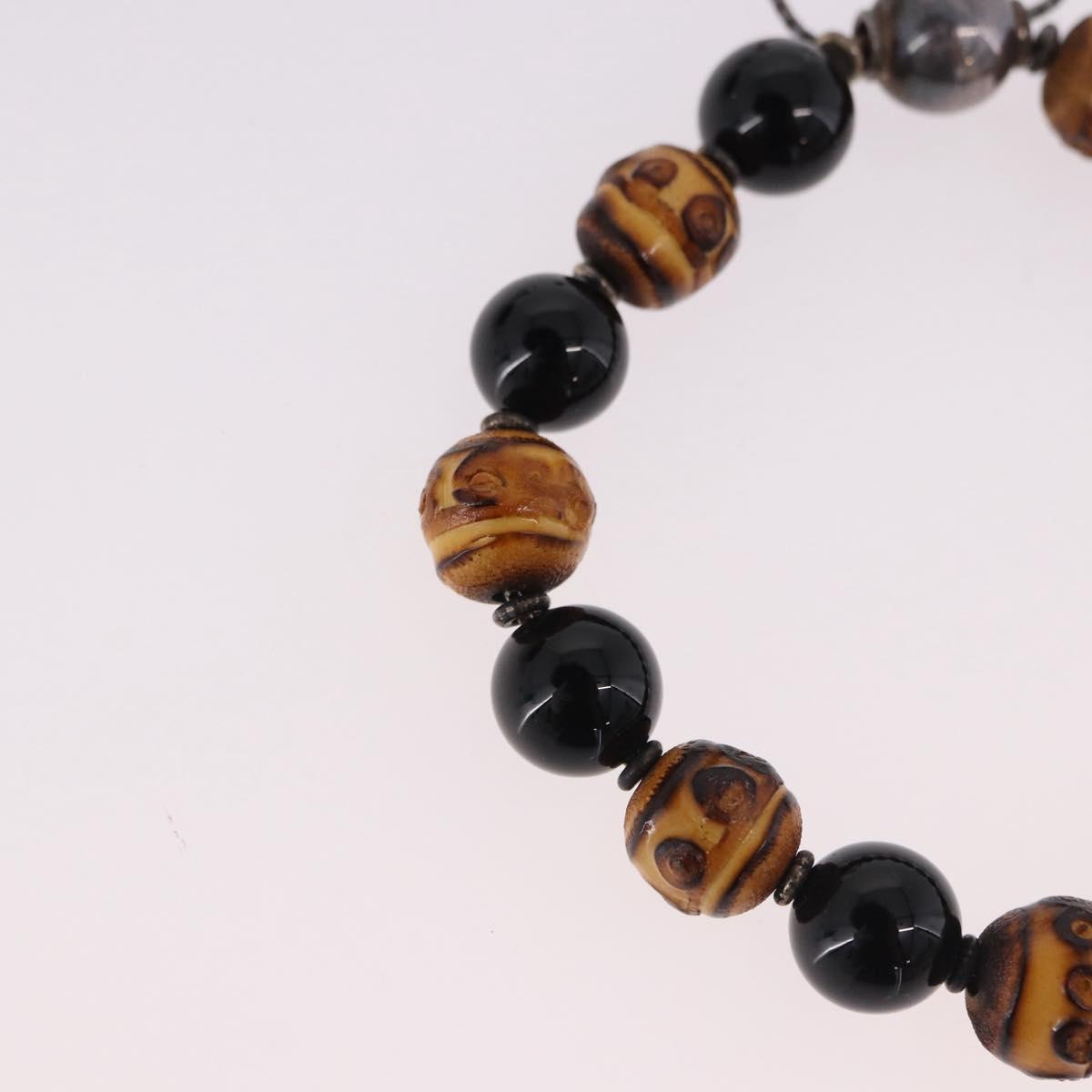 GUCCI Beads Bracelet Metal Multicolor Silver Auth SW2659M