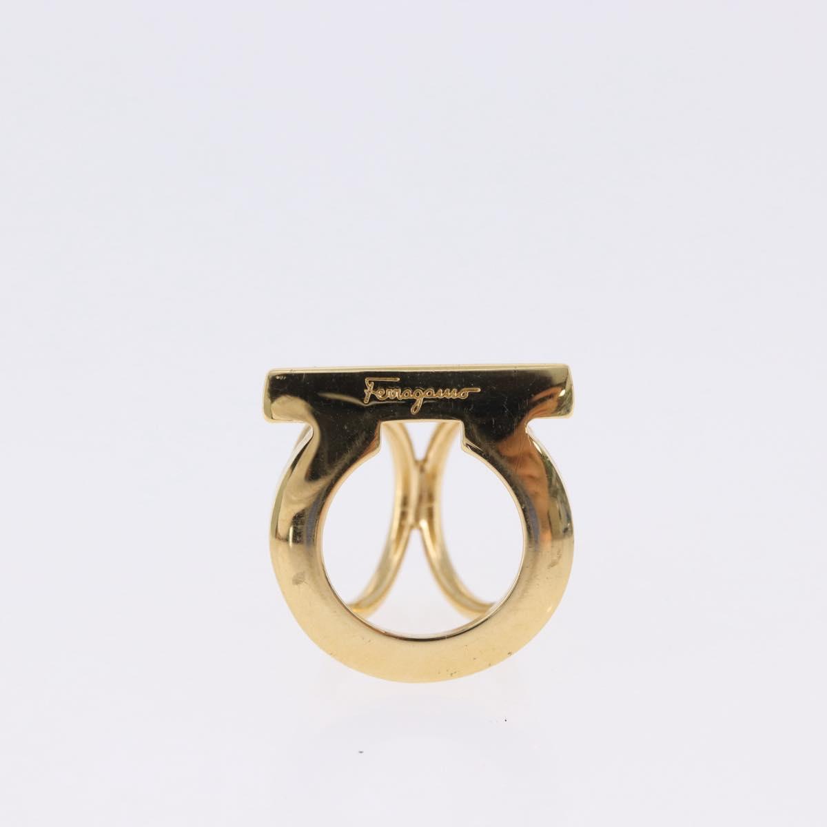 Salvatore Ferragamo Pierce Brooch Ring Metal 5 Set Gold Silver Auth SW2660