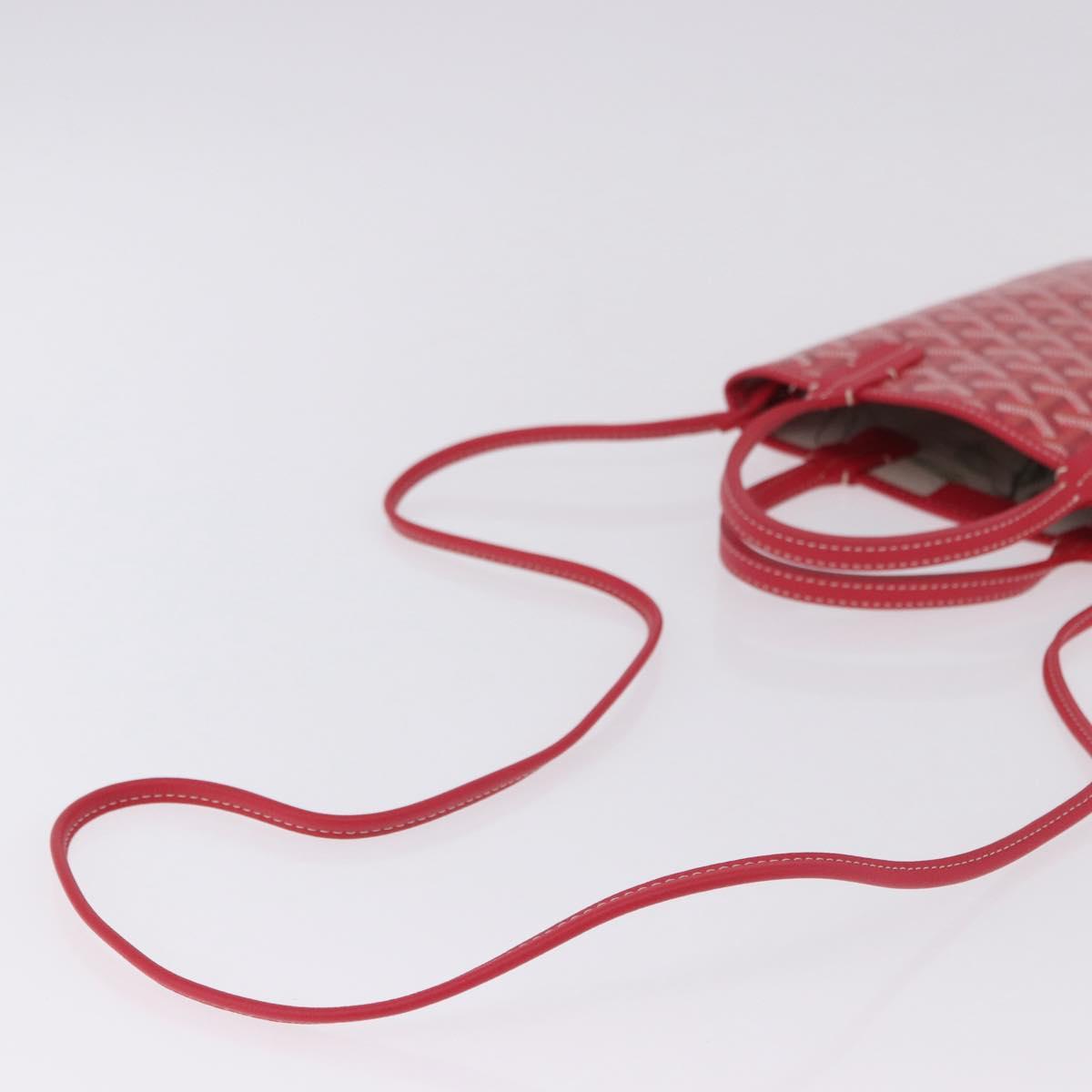 GOYARD Herringbone 2025 Only Poitiers Bag Bag PVC 2way Red Auth SW2665SM