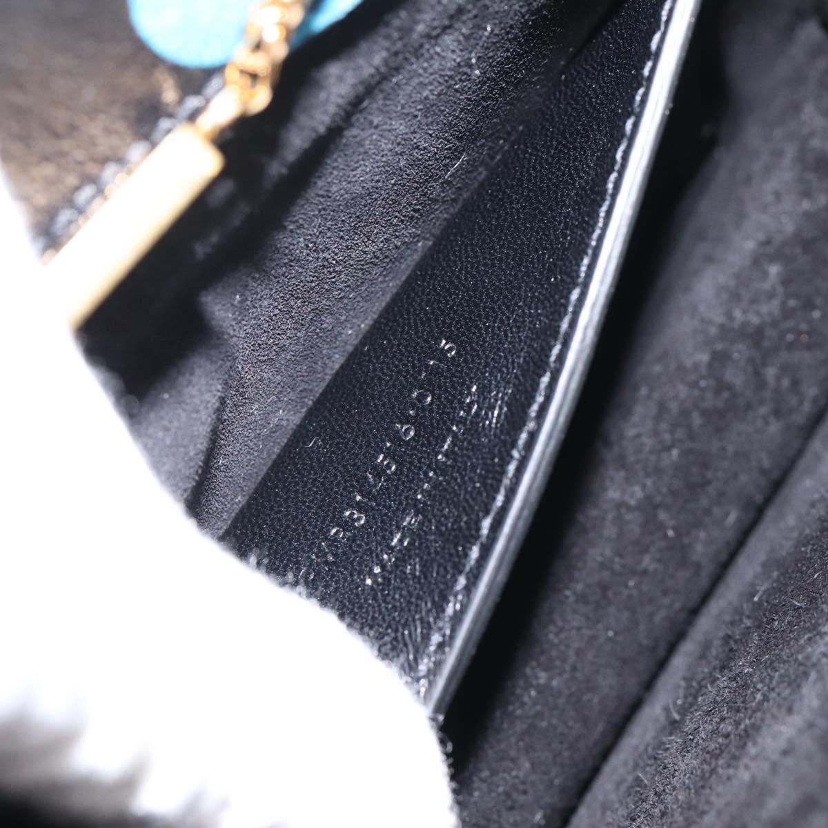 SAINT LAURENT Chain Betty Shoulder Bag Leather Black Gold Tone Auth SW2673SAM