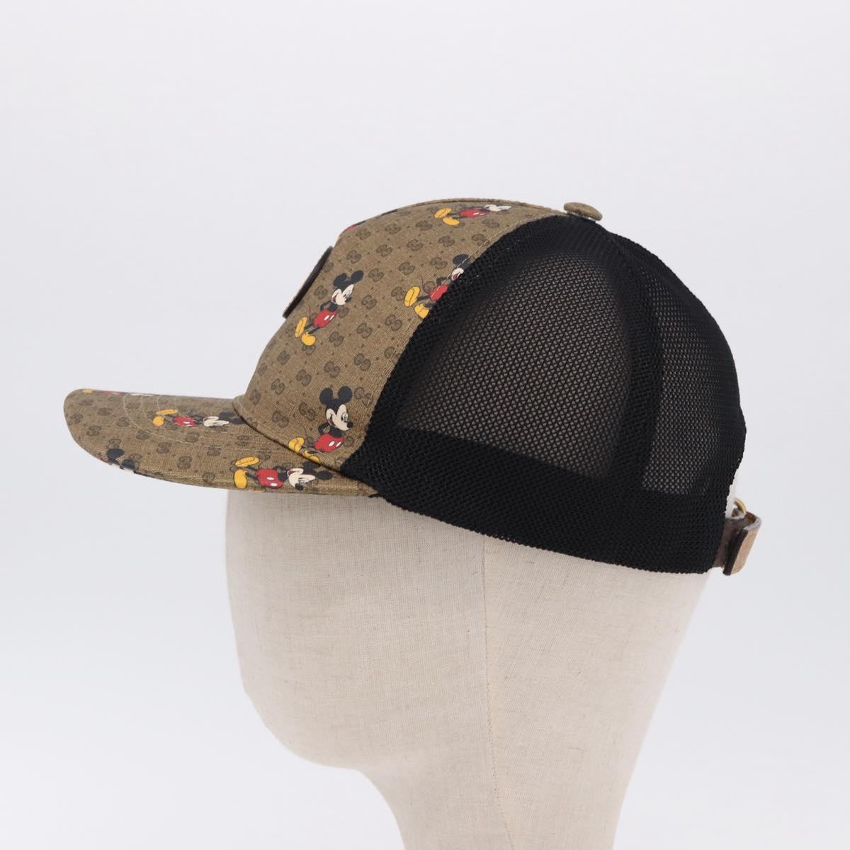 GUCCI Disney MicroGG Supreme Baseball Cap PVC Beige 602979 Auth SW2676SAM
