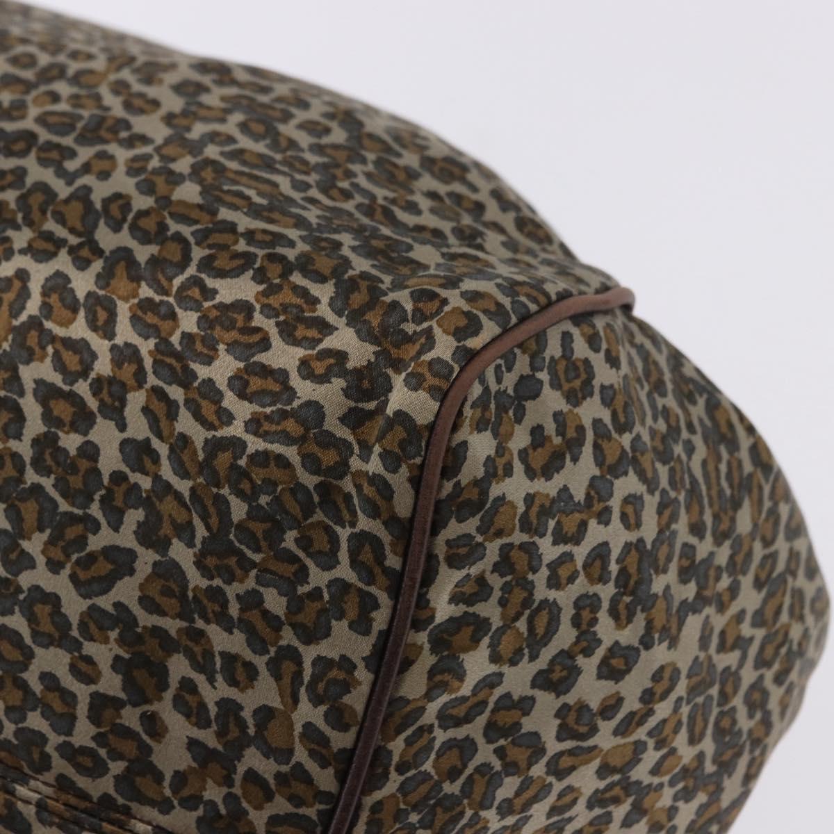 BOTTEGAVENETA Shoulder Bag Satin Brown Gold Tone Auth SW2678V