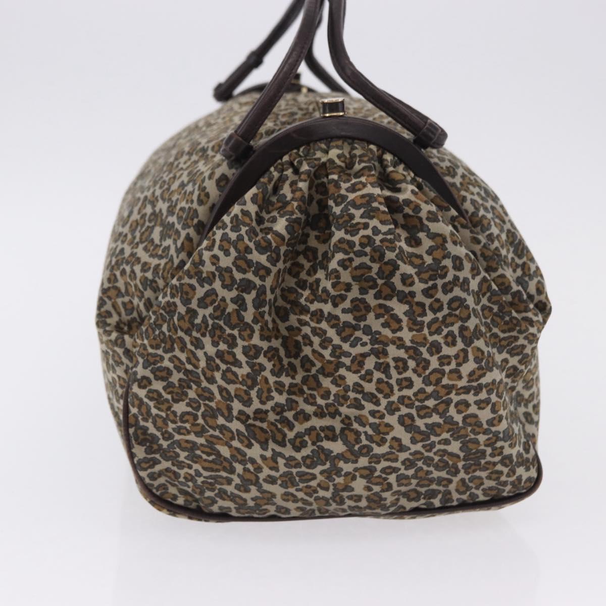 BOTTEGAVENETA Shoulder Bag Satin Brown Gold Tone Auth SW2678V