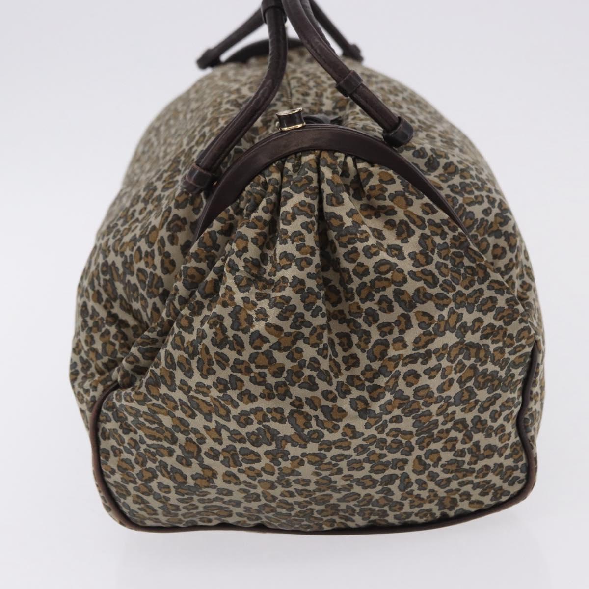 BOTTEGAVENETA Shoulder Bag Satin Brown Gold Tone Auth SW2678V