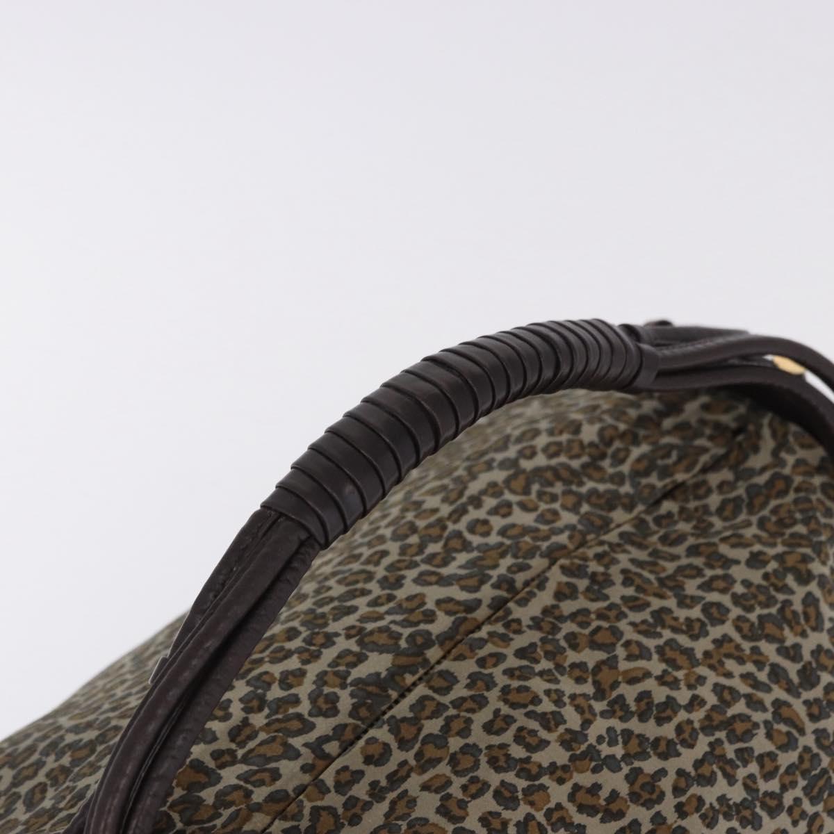 BOTTEGAVENETA Shoulder Bag Satin Brown Gold Tone Auth SW2678V