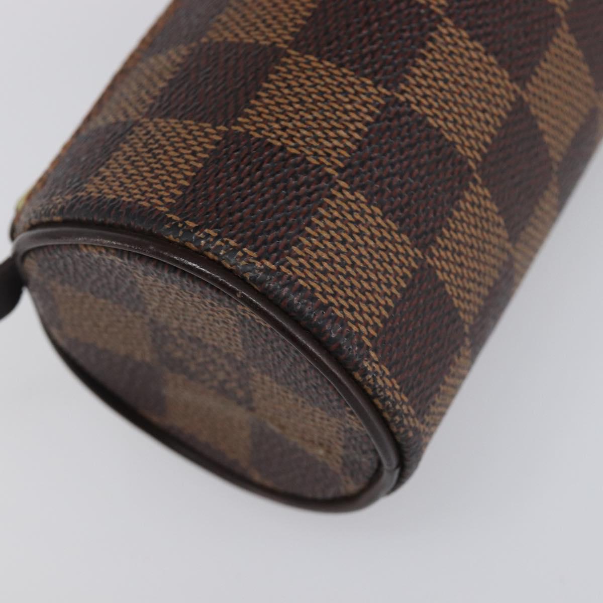 LOUIS VUITTON Damier Ebene Papillon Pouch LV Auth SW2679