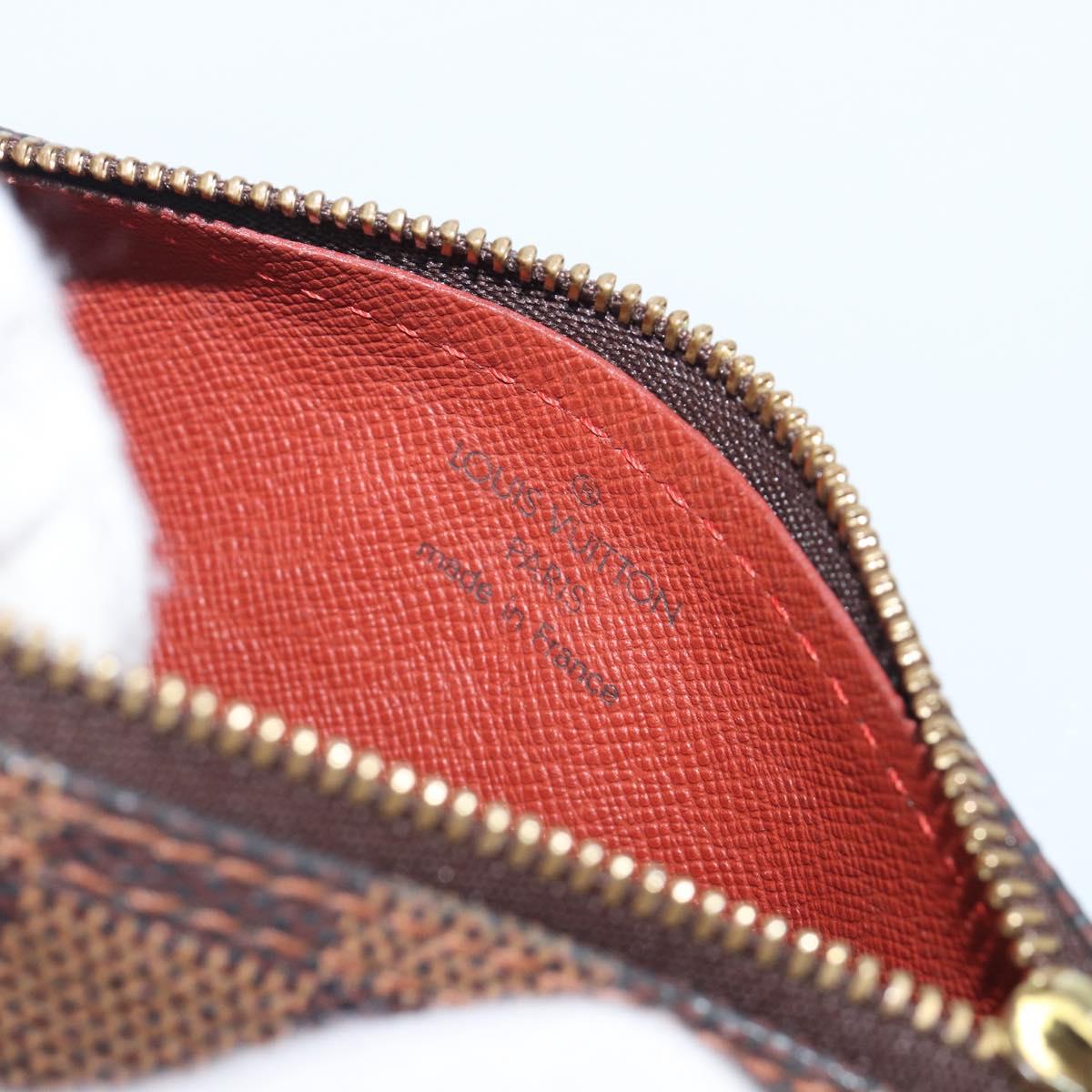 LOUIS VUITTON Damier Ebene Papillon Pouch LV Auth SW2679