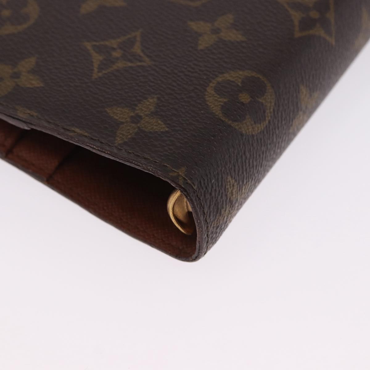LOUIS VUITTON Monogram Agenda GM Day Planner Cover R20006 LV Auth SW2681