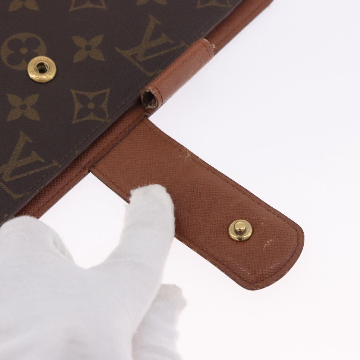 LOUIS VUITTON Monogram Agenda GM Day Planner Cover R20006 LV Auth SW2681