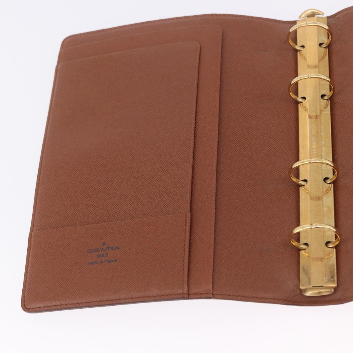 LOUIS VUITTON Monogram Agenda GM Day Planner Cover R20006 LV Auth SW2681