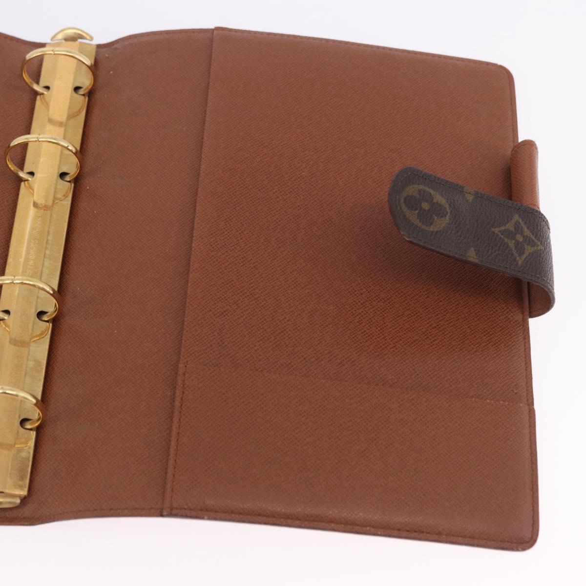 LOUIS VUITTON Monogram Agenda GM Day Planner Cover R20006 LV Auth SW2681
